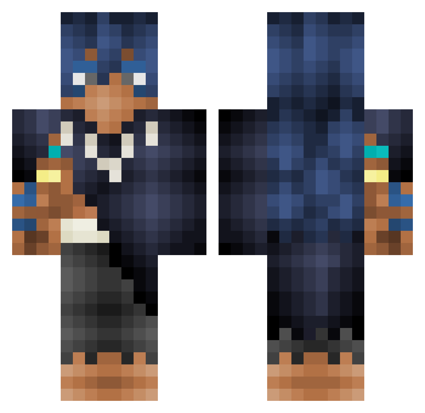 0_Forsaken_0 Minecraft skin, front and back view