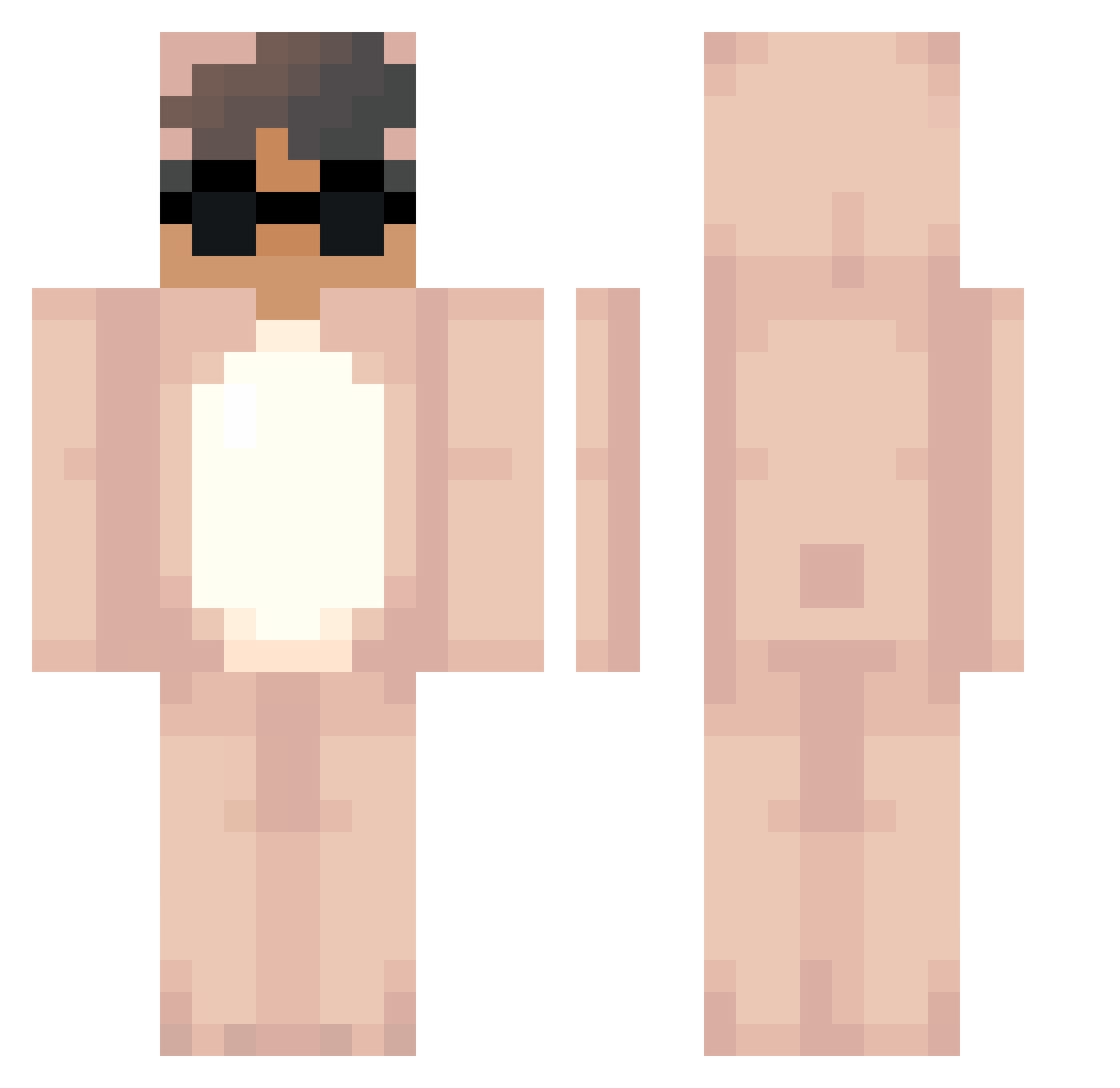 quatschisch Minecraft skin, front and back view