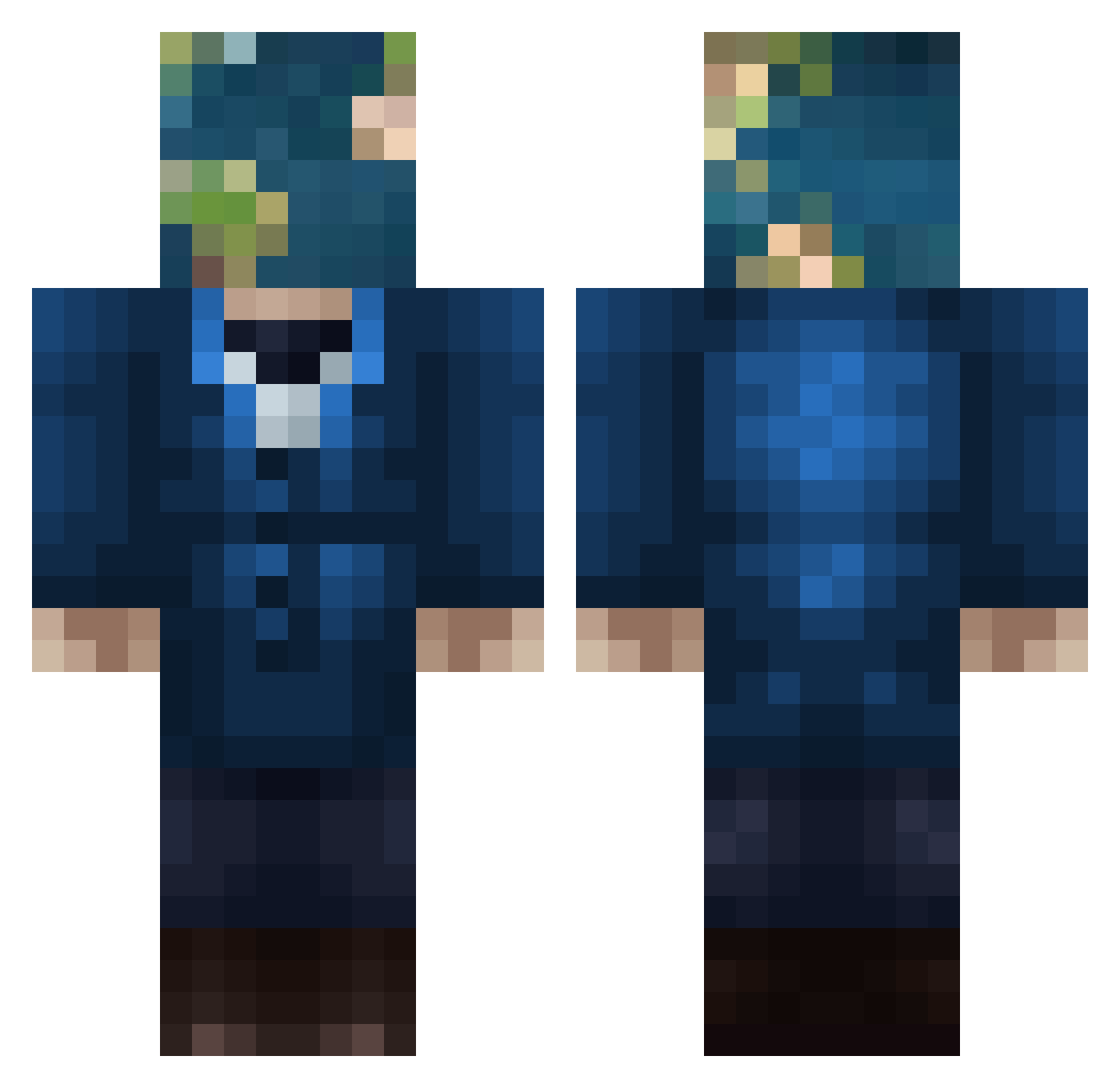KittyKatter Minecraft skin, front and back view