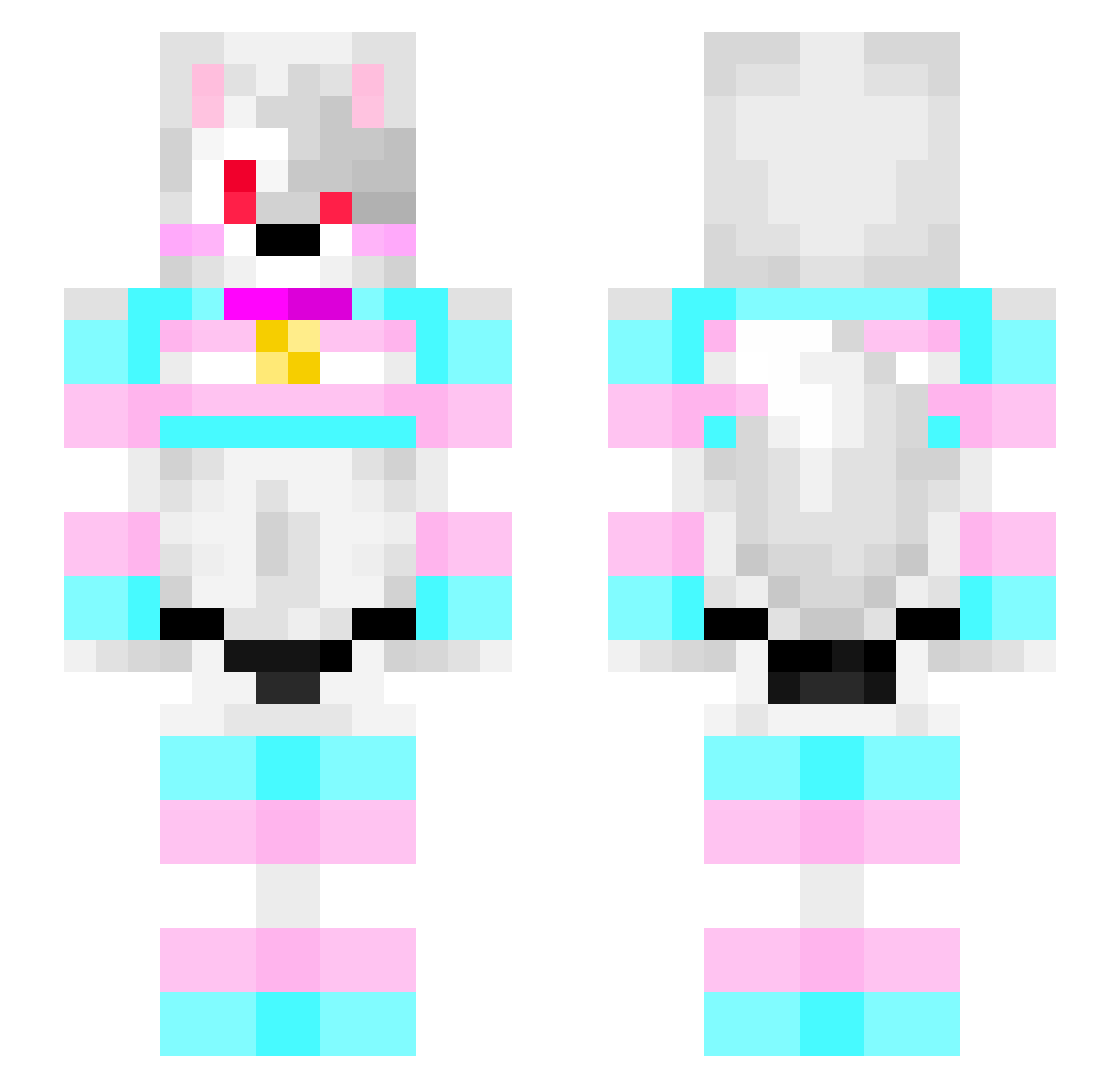 twinkyfurry Minecraft skin, front and back view
