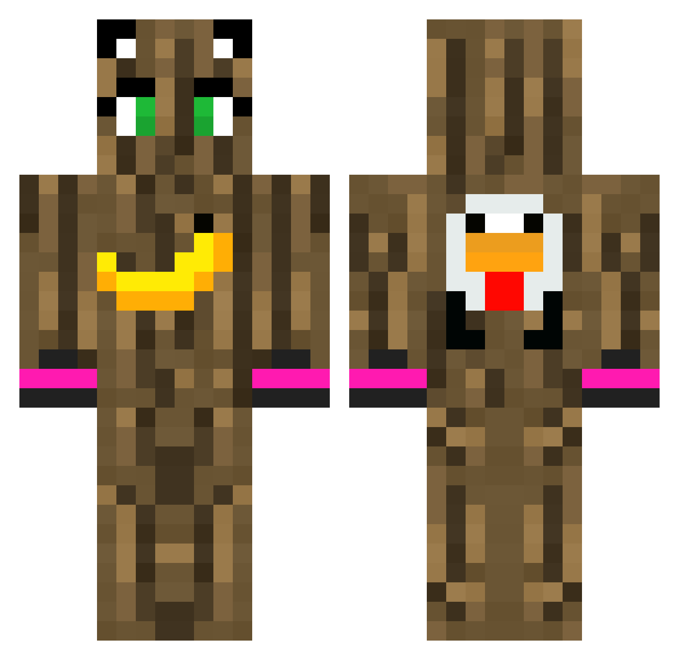 asckalter200 Minecraft skin, front and back view
