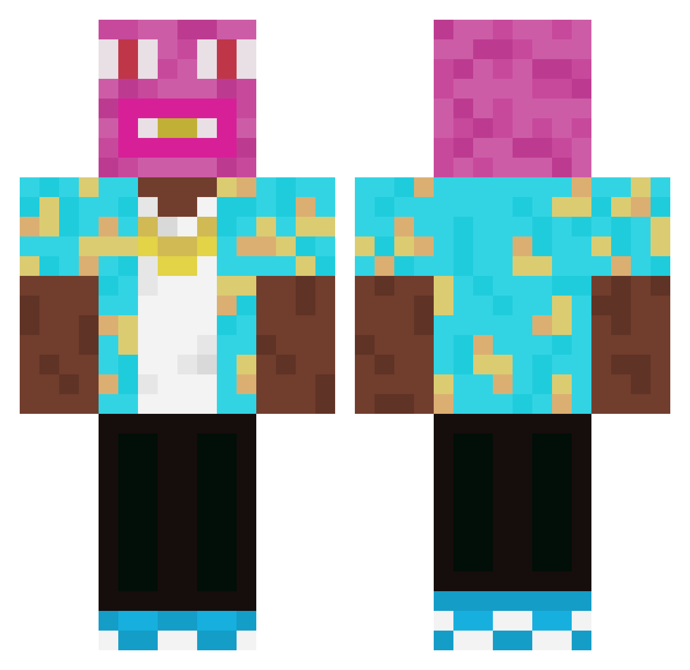 gaminggod17 Minecraft skin, front and back view