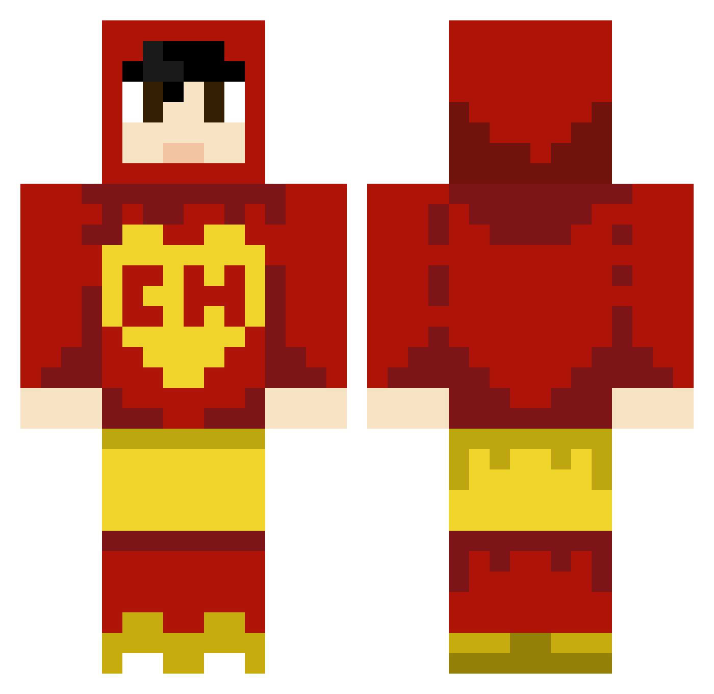 LordChapolin Minecraft skin, front and back view