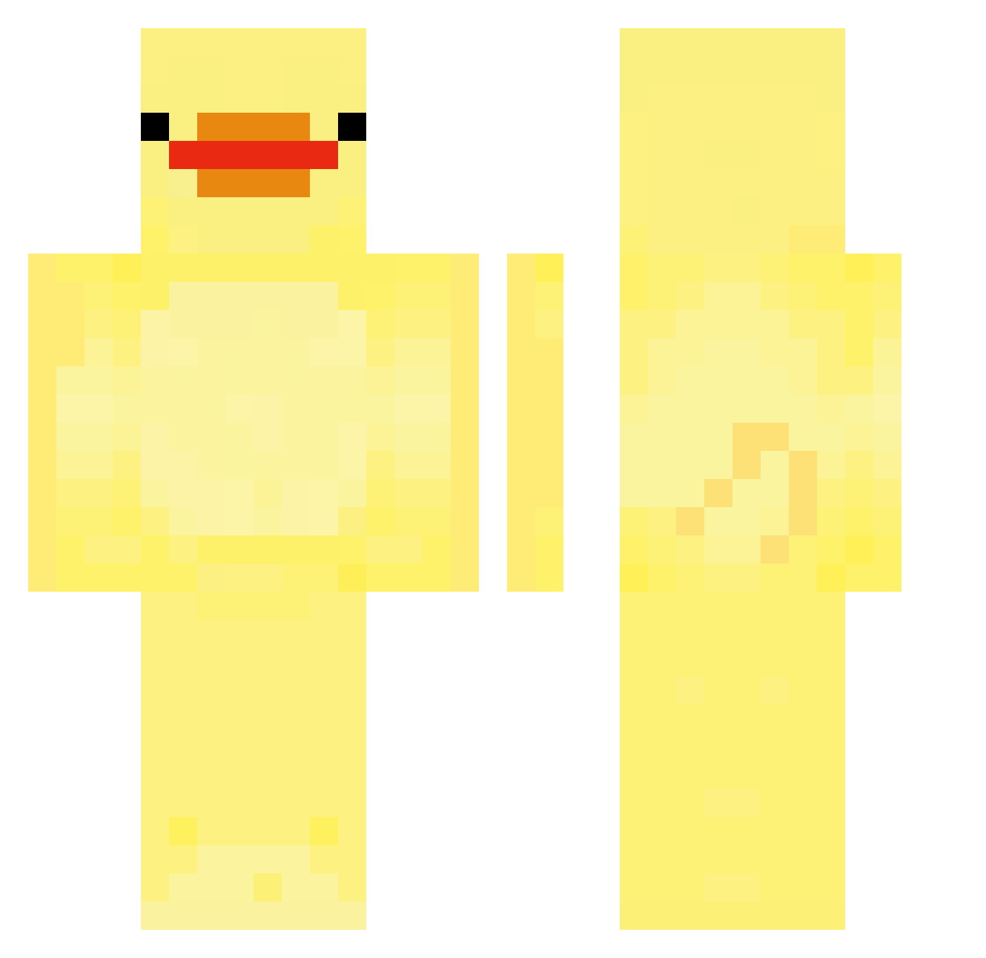 Supertof125 Minecraft skin, front and back view