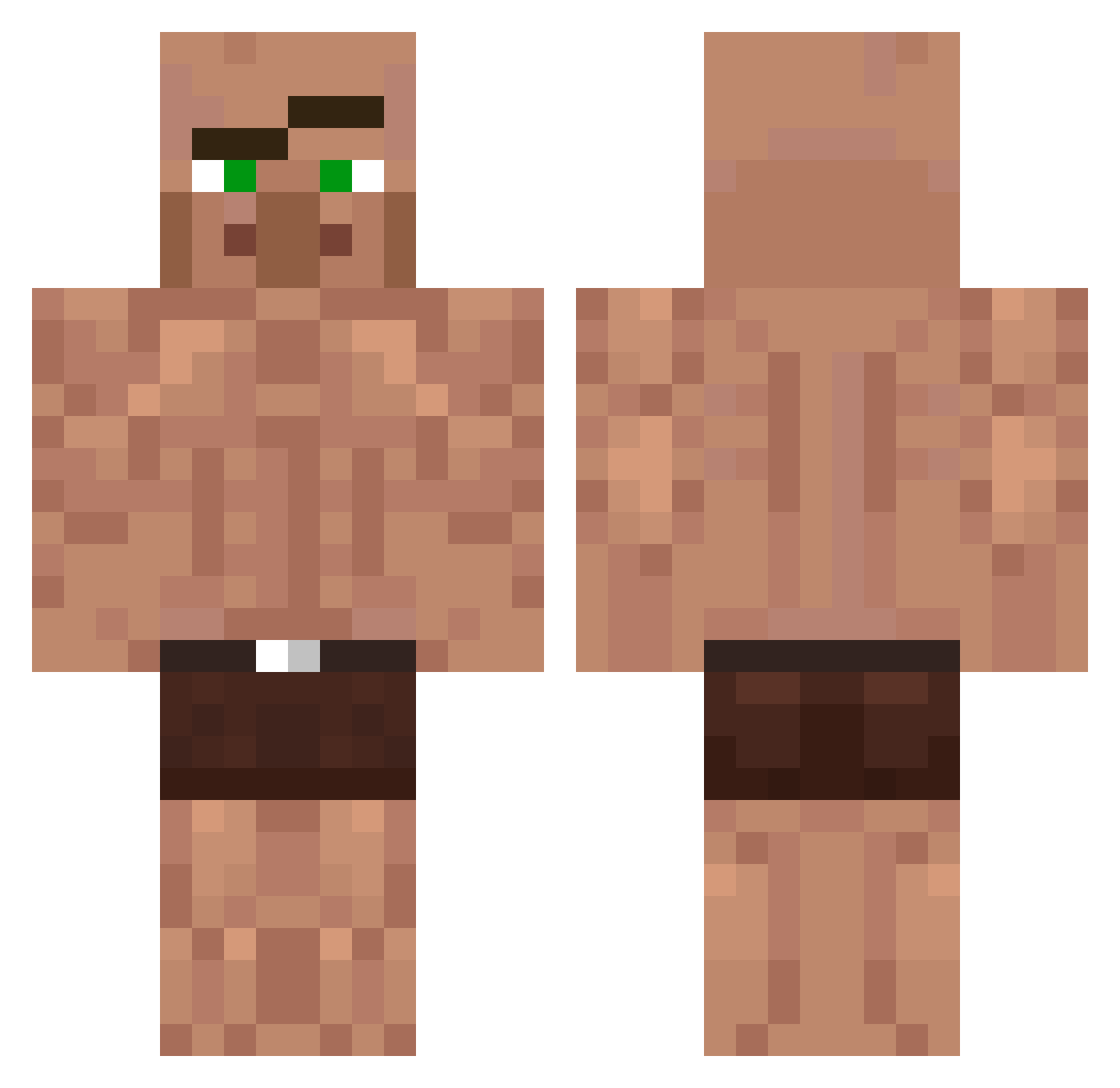 Tryhard_Igorek Minecraft skin, front and back view