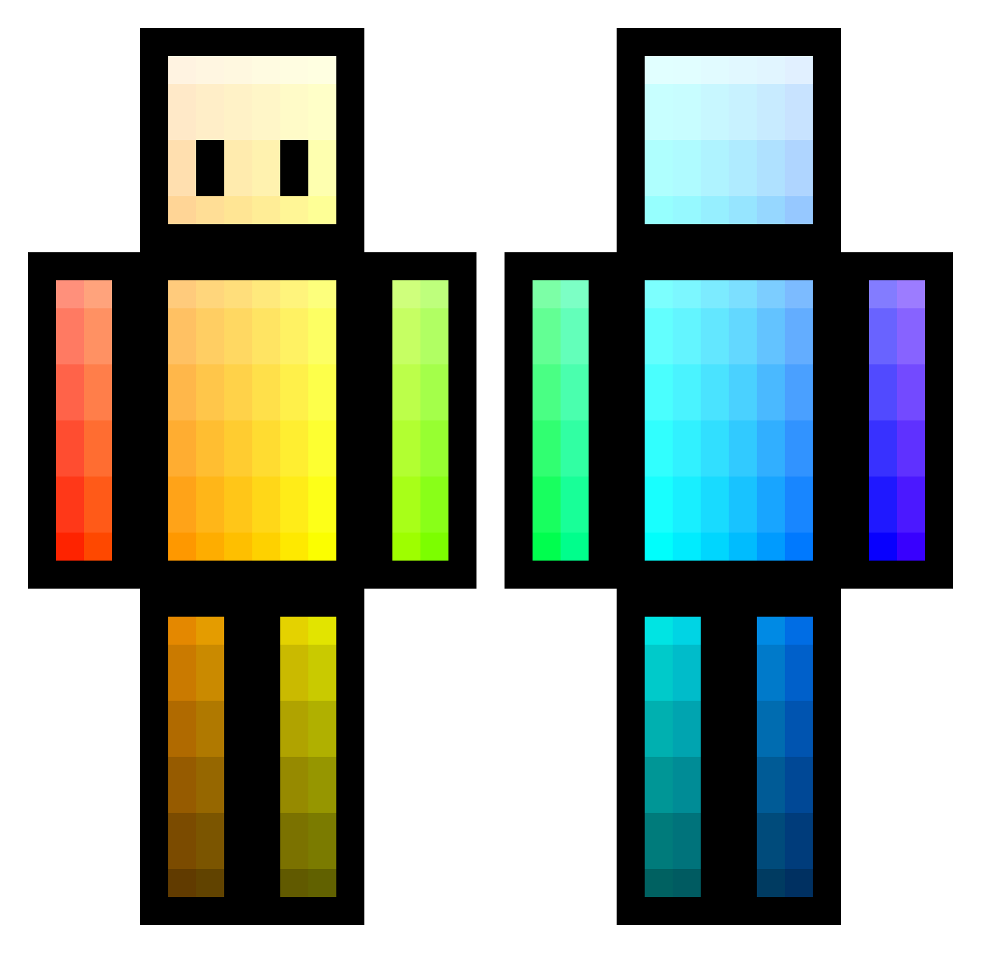 Tinytimydude Minecraft skin, front and back view