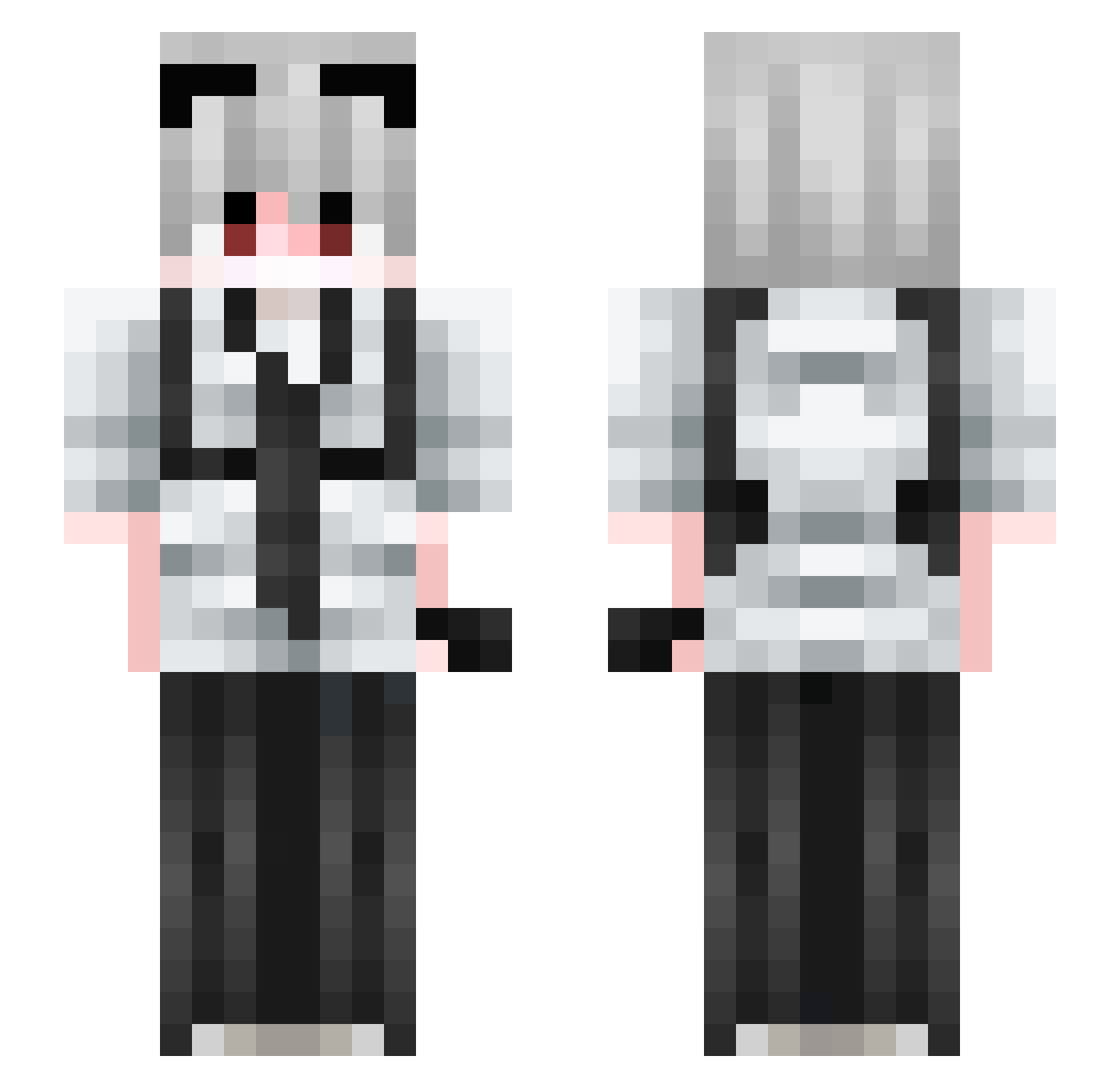 velobot23 Minecraft skin, front and back view
