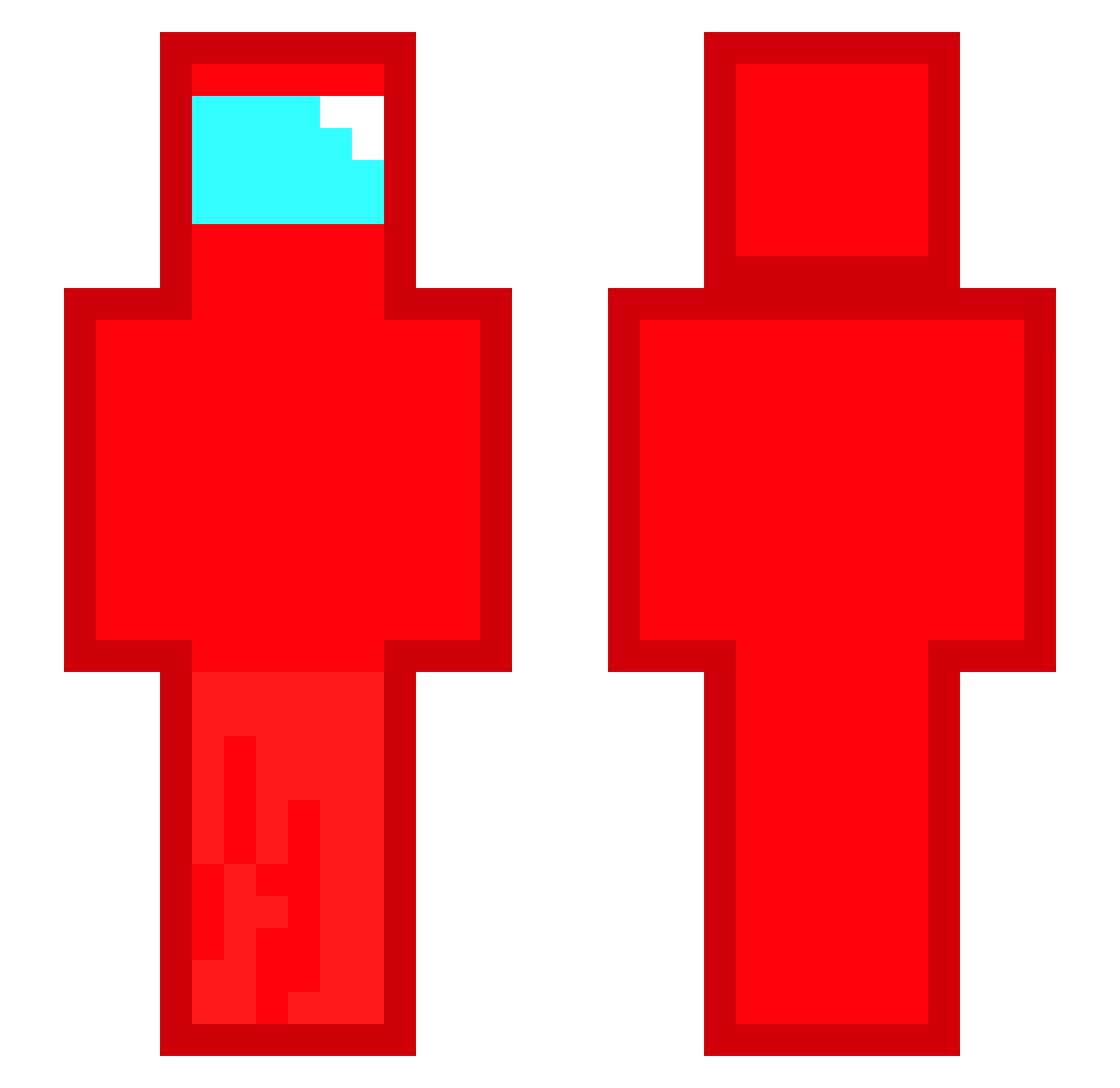 zlme Minecraft skin, front and back view
