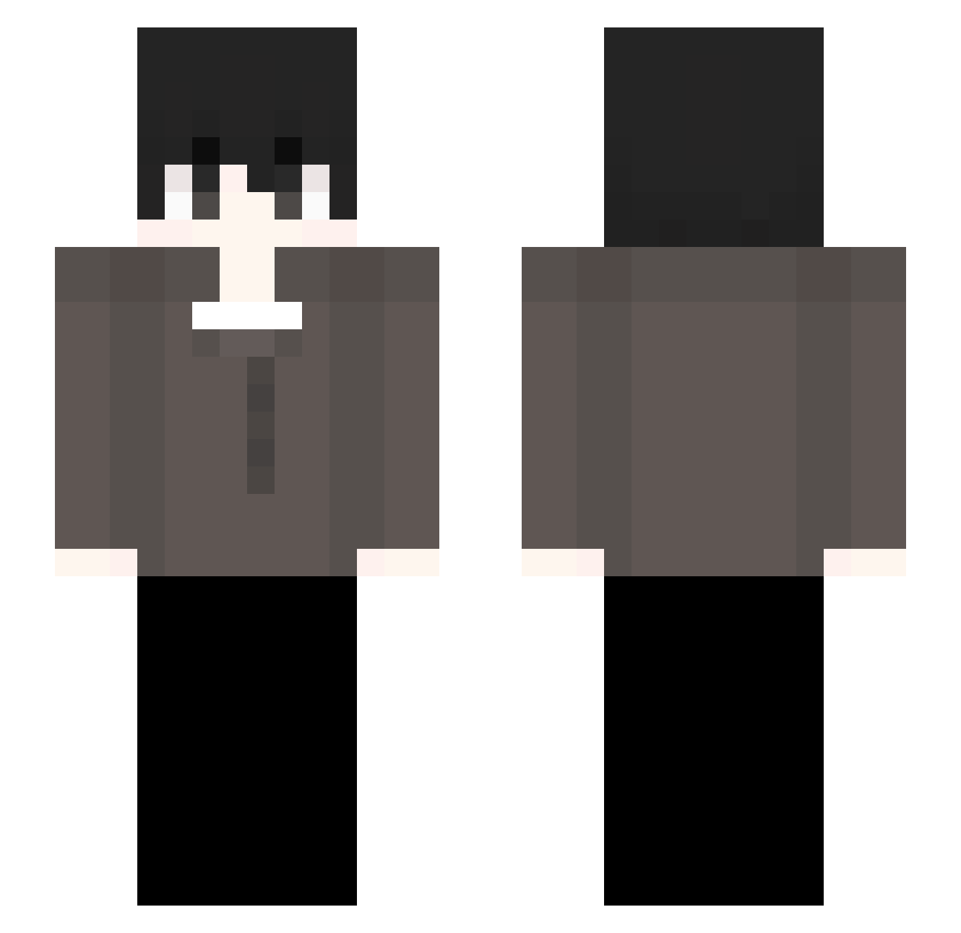 trocy Minecraft skin, front and back view