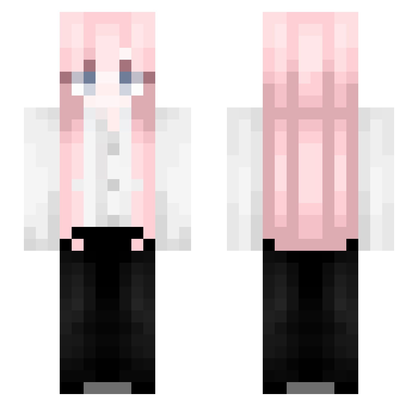 Renaxielle Minecraft skin, front and back view