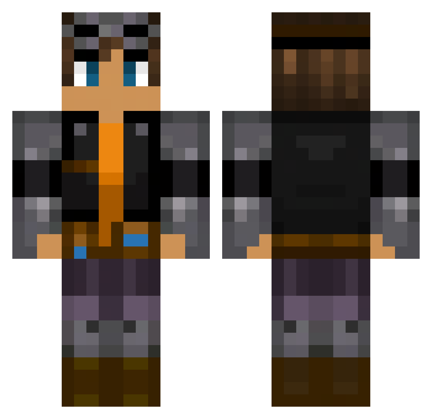 Teezy_T Minecraft skin, front and back view