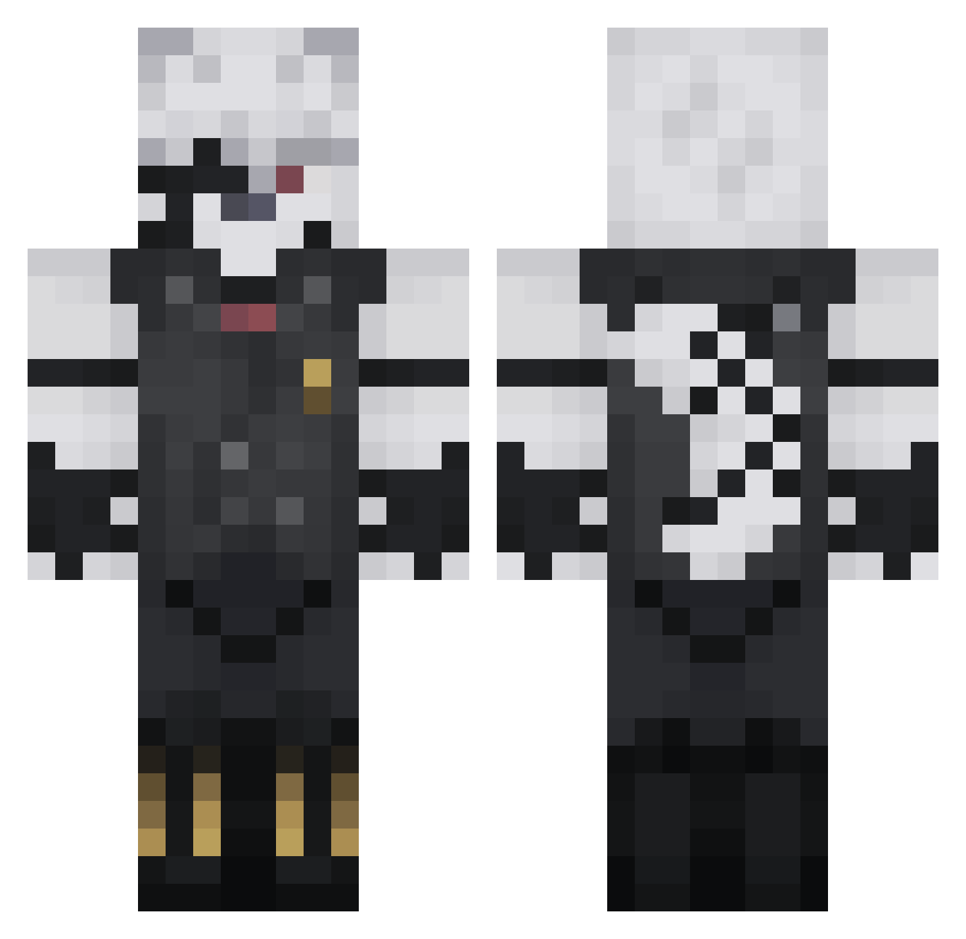 Polarsdx Minecraft skin, front and back view