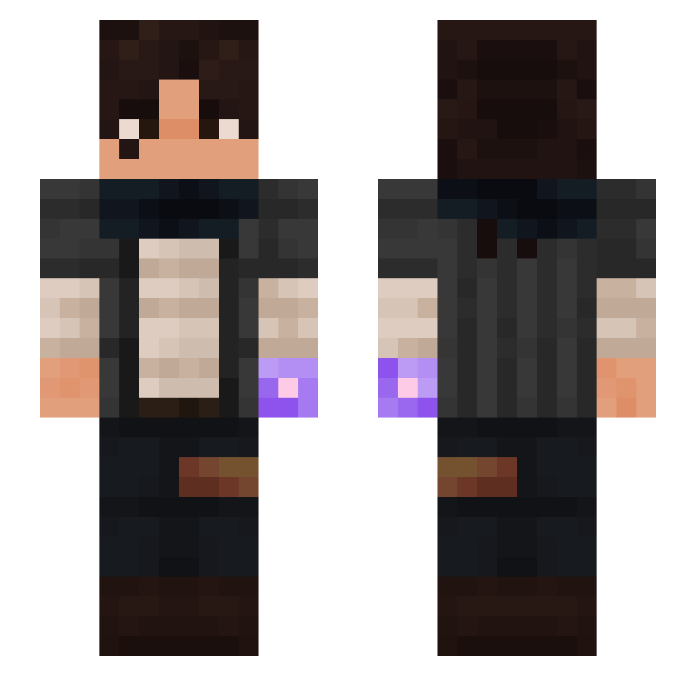 Hzgift_XD Minecraft skin, front and back view
