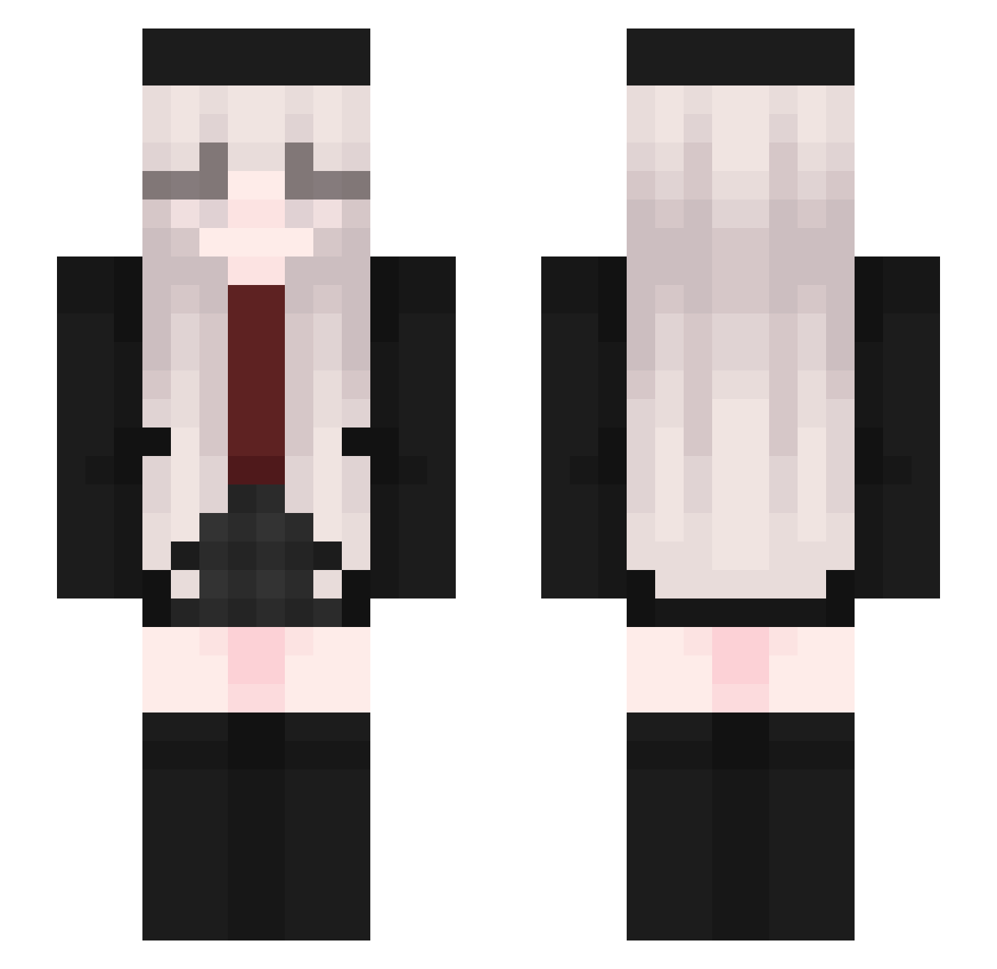 _UHwa Minecraft skin, front and back view