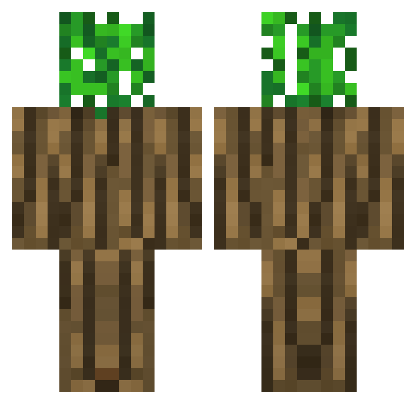 nothawthorn Minecraft skin, front and back view