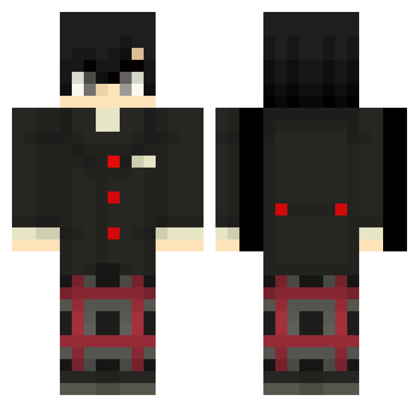 FrancisFrost Minecraft skin, front and back view