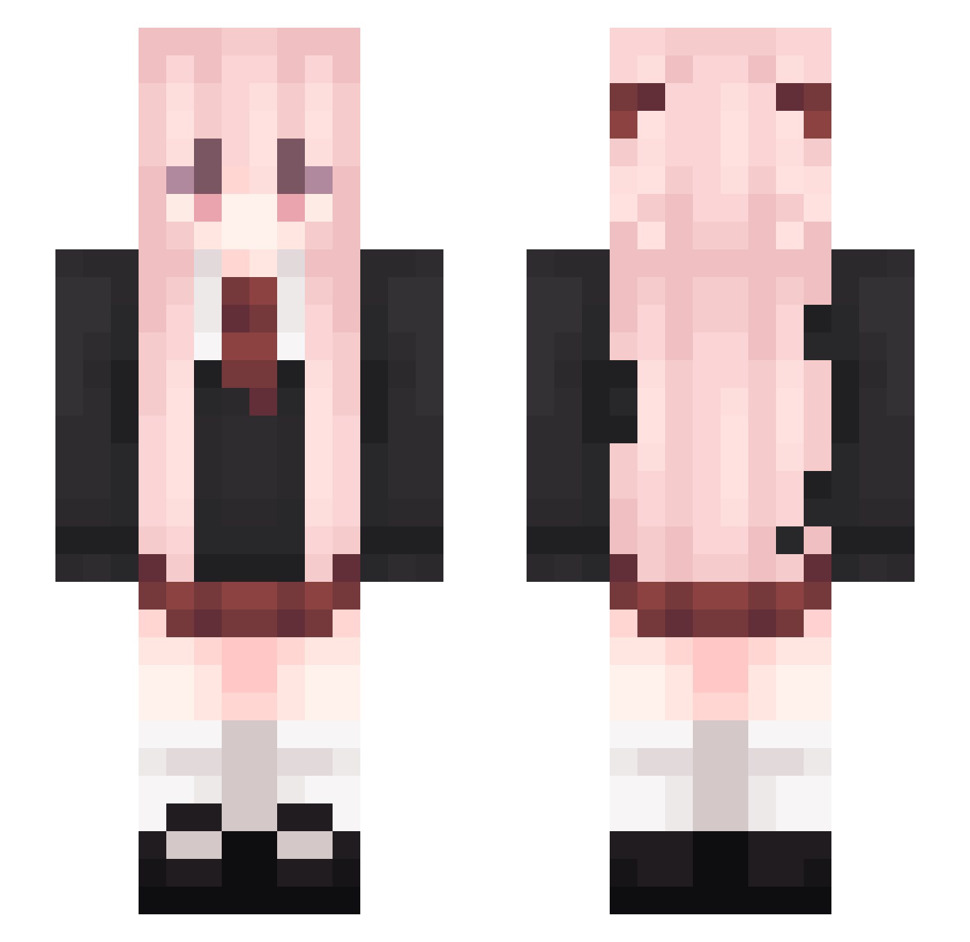 zurcMC Minecraft skin, front and back view
