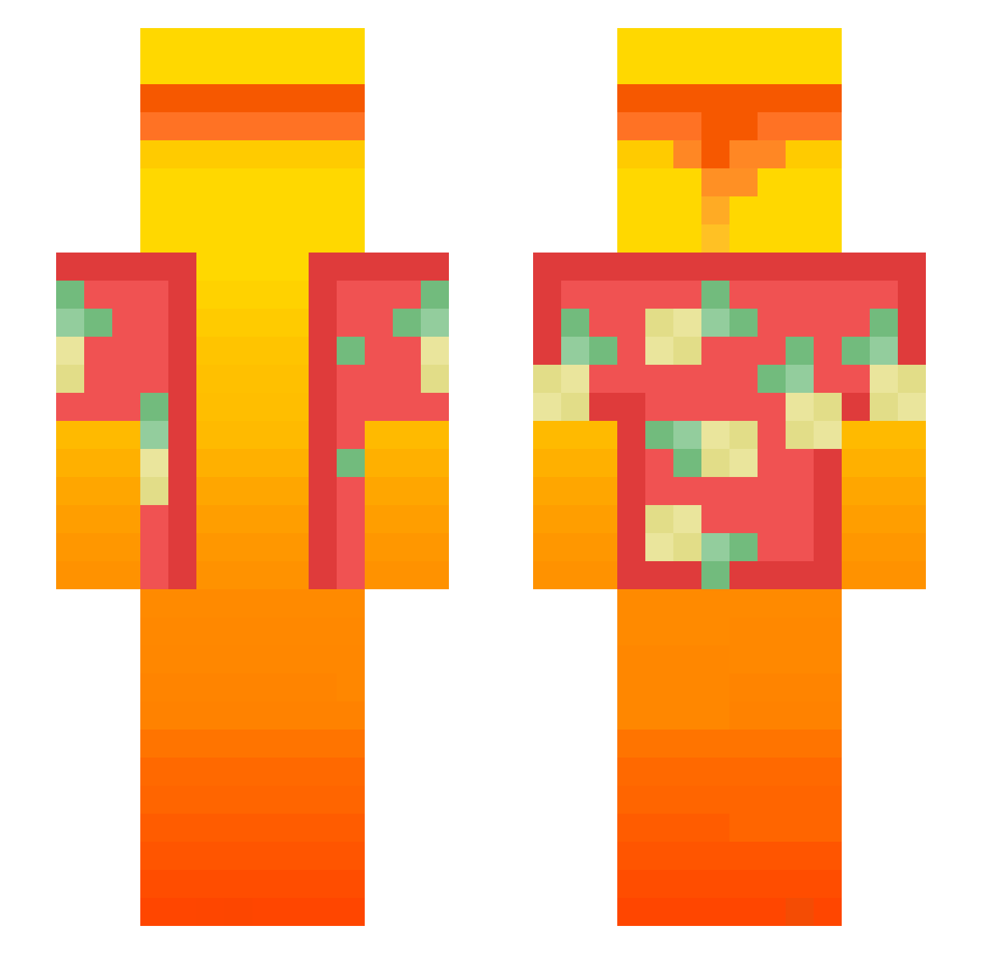 Sylle_Gylle Minecraft skin, front and back view