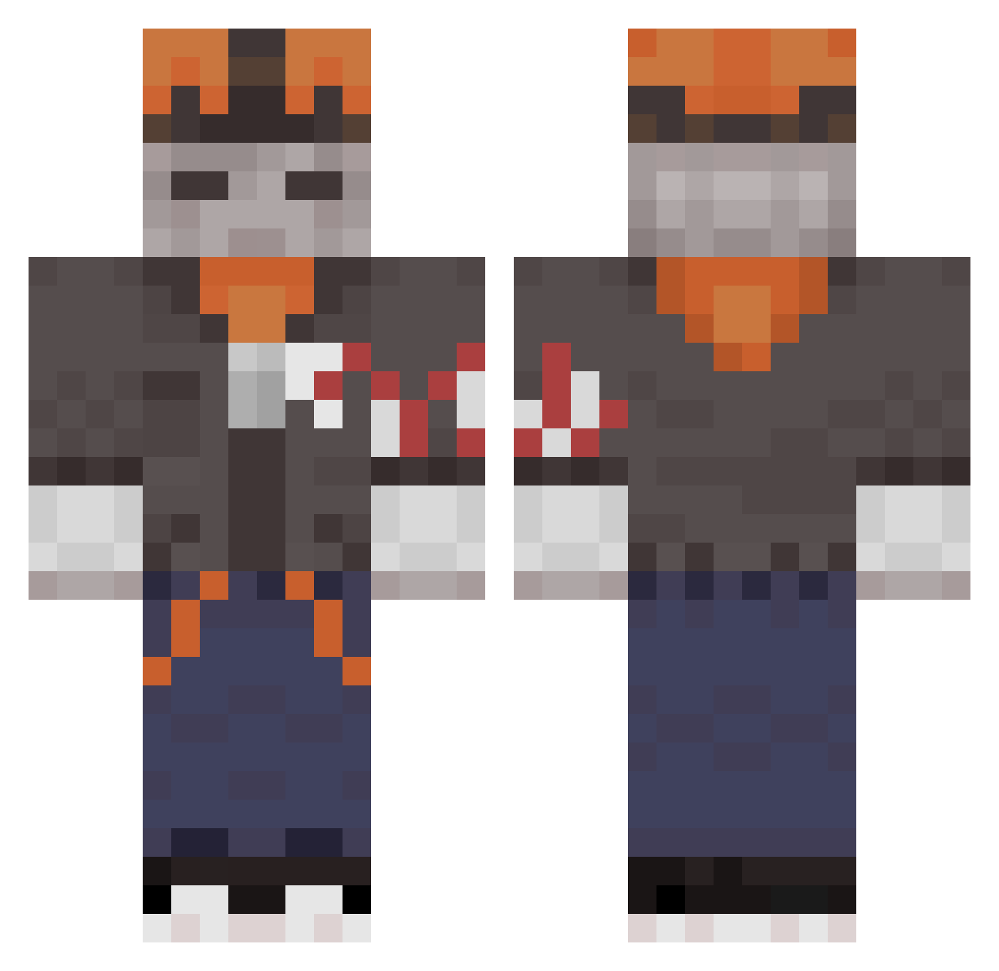 IVY4562 Minecraft skin, front and back view