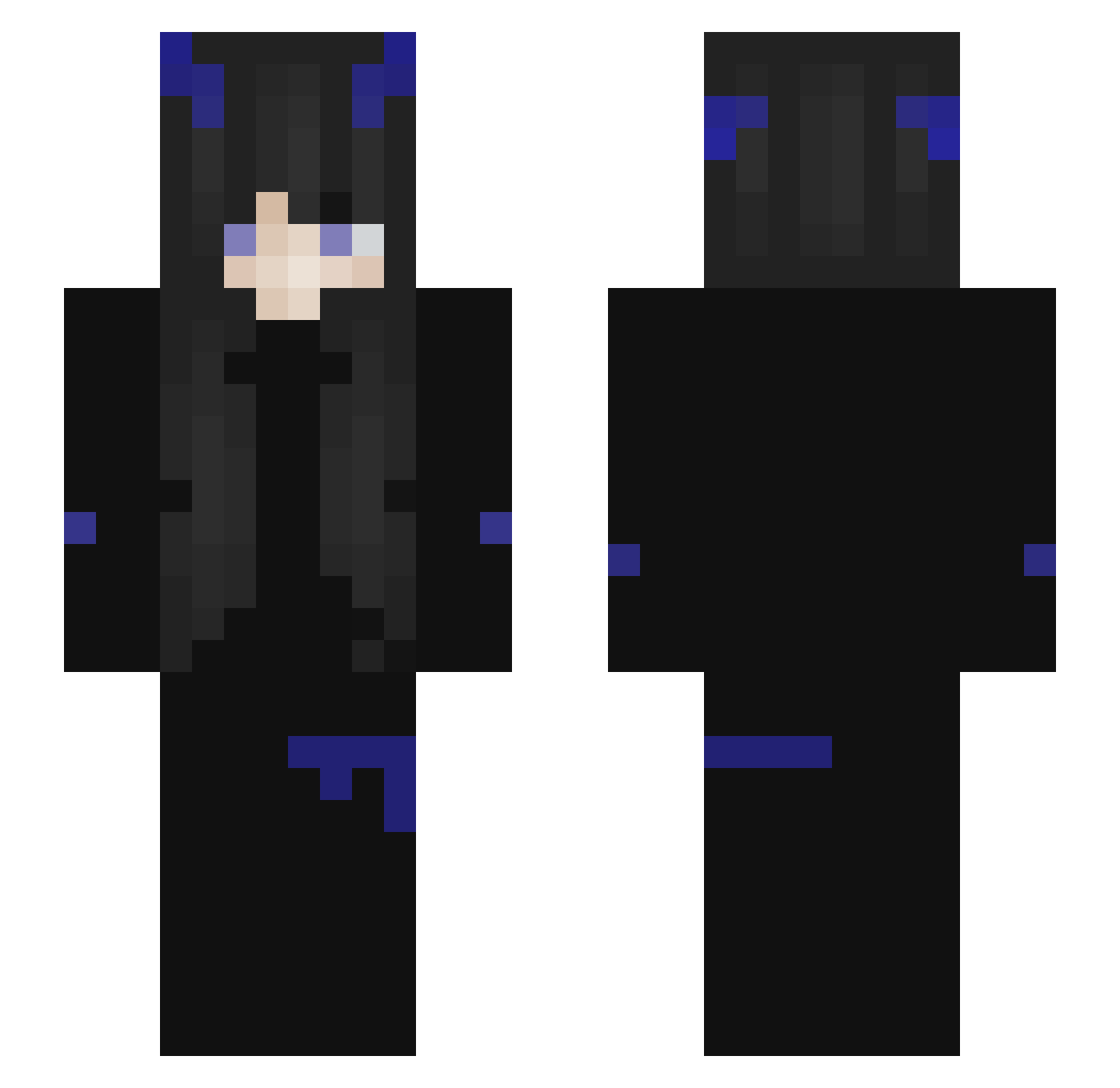 WonWiWon Minecraft skin, front and back view