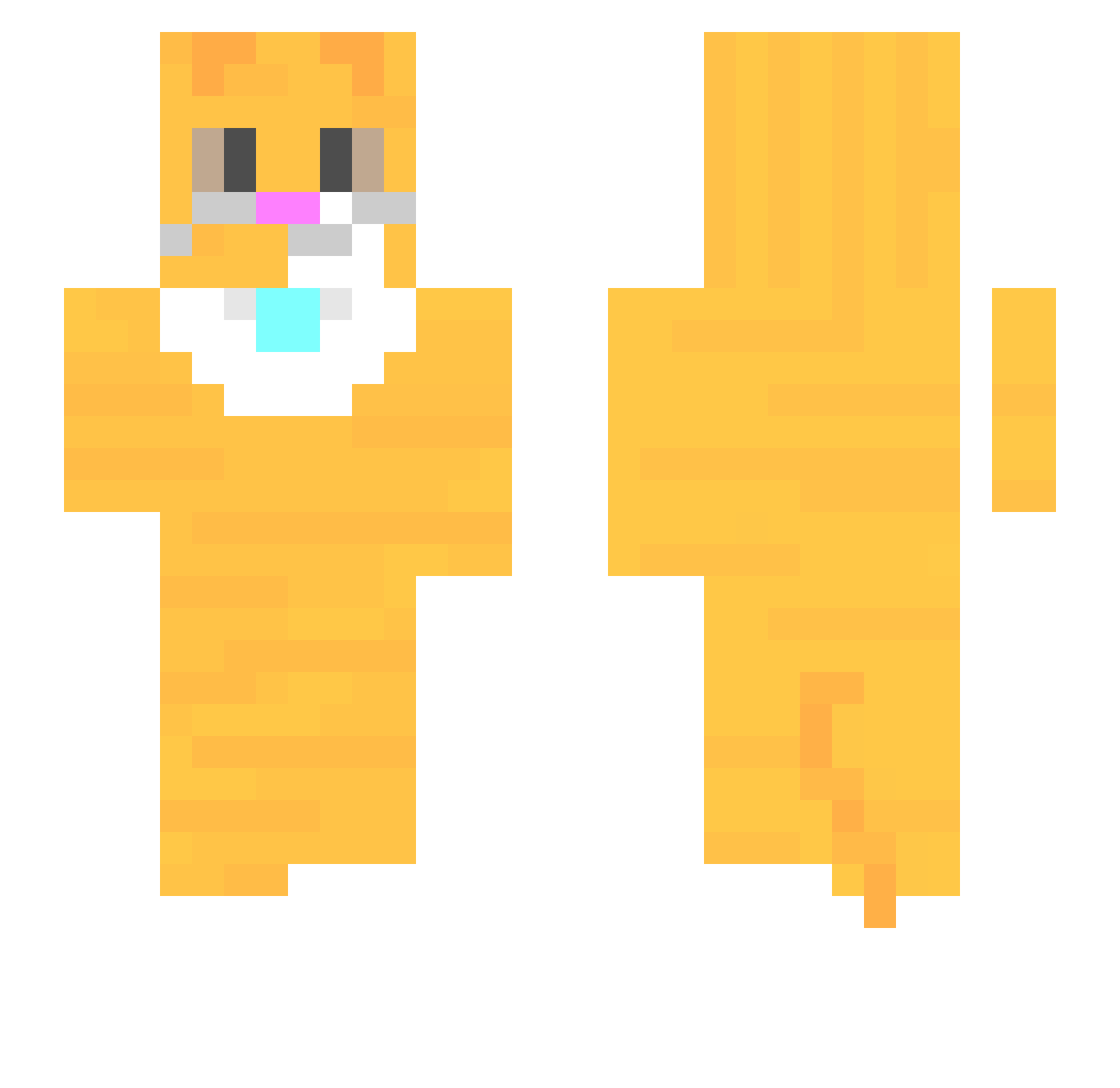 PlP_TEN Minecraft skin, front and back view