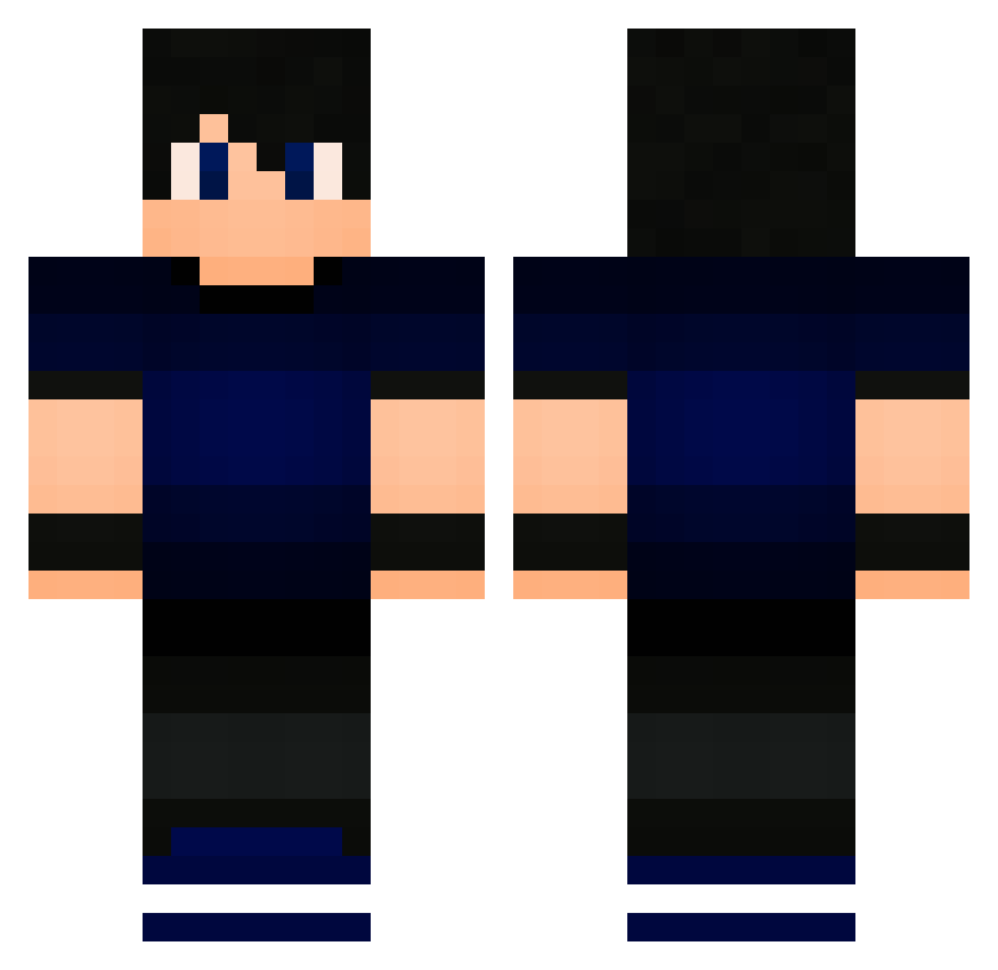 Tills Minecraft skin, front and back view