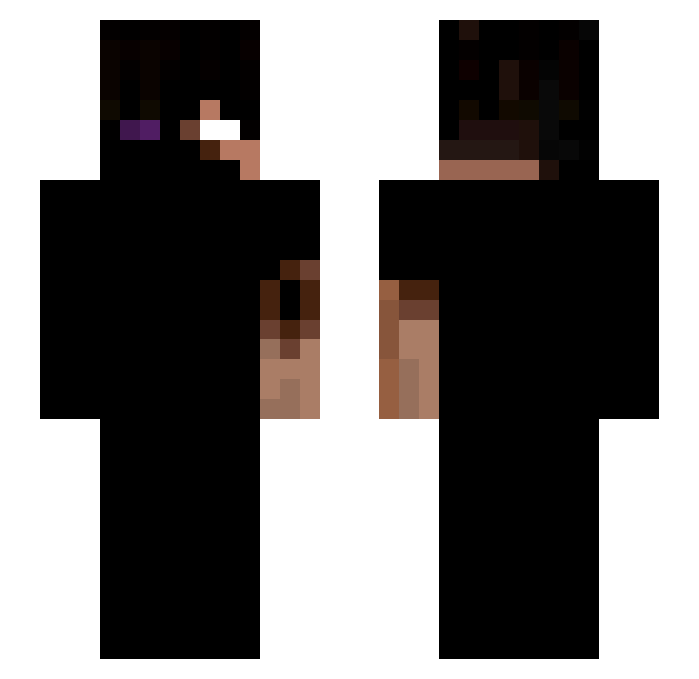 LarisaGnidova Minecraft skin, front and back view