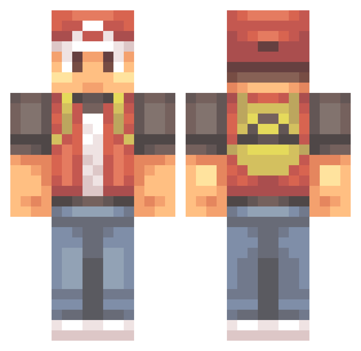 Loxias_ Minecraft skin, front and back view