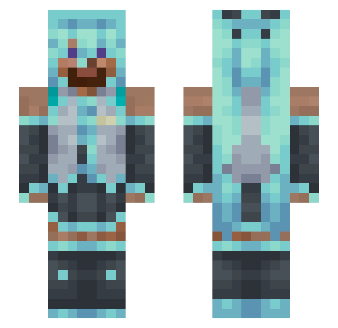 PanDuhalopagus Minecraft skin, front and back view