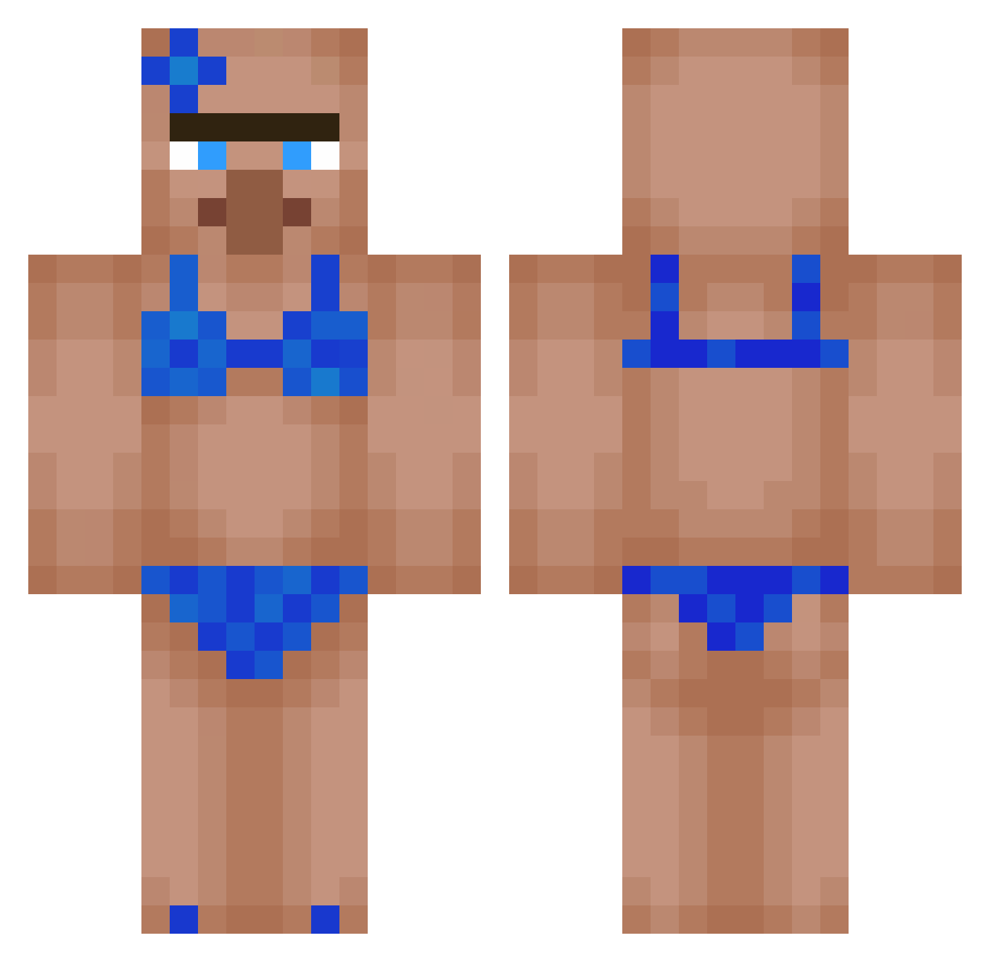 KLUTZ_IDK Minecraft skin, front and back view