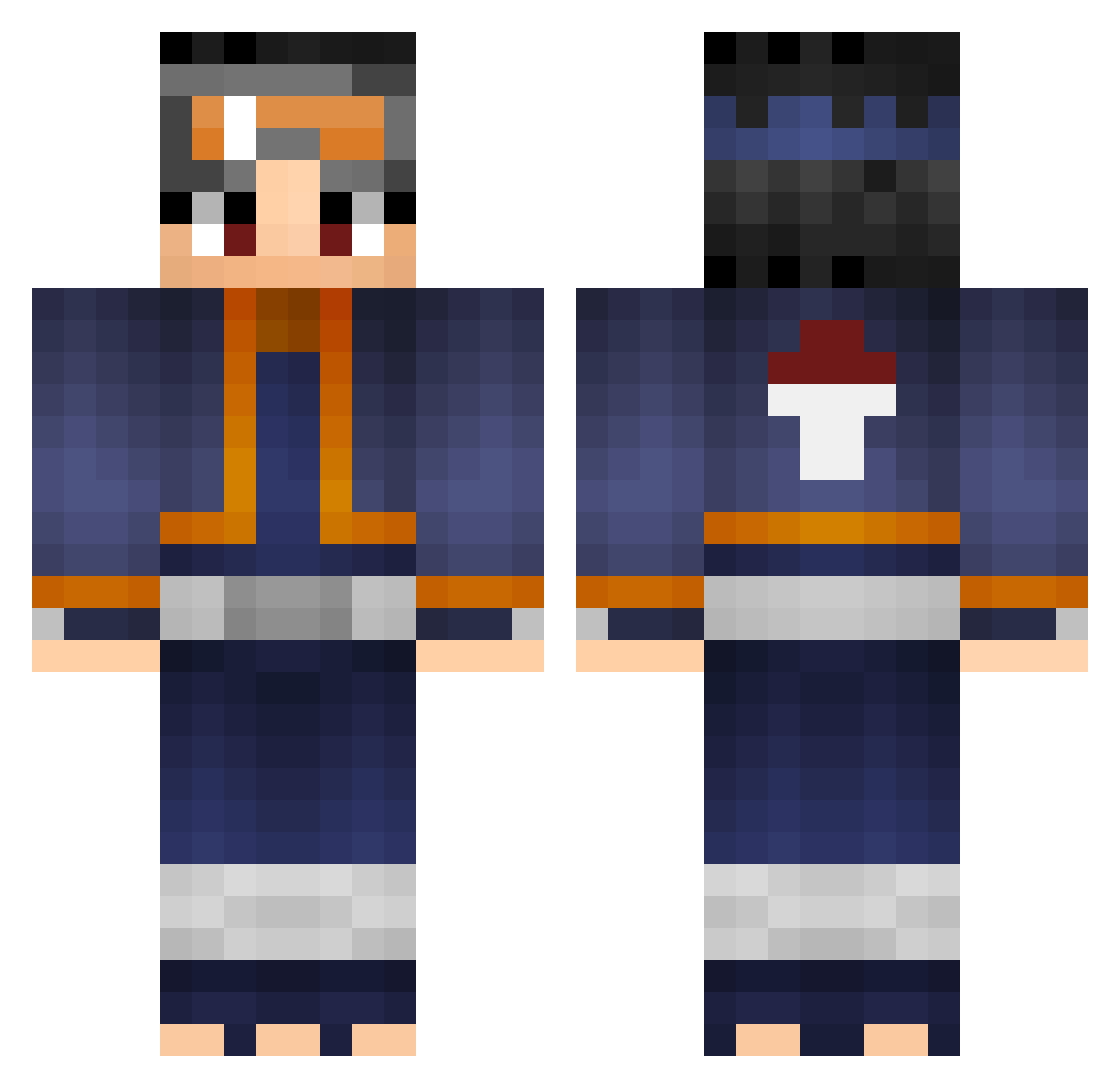 Naytovckiy Minecraft skin, front and back view