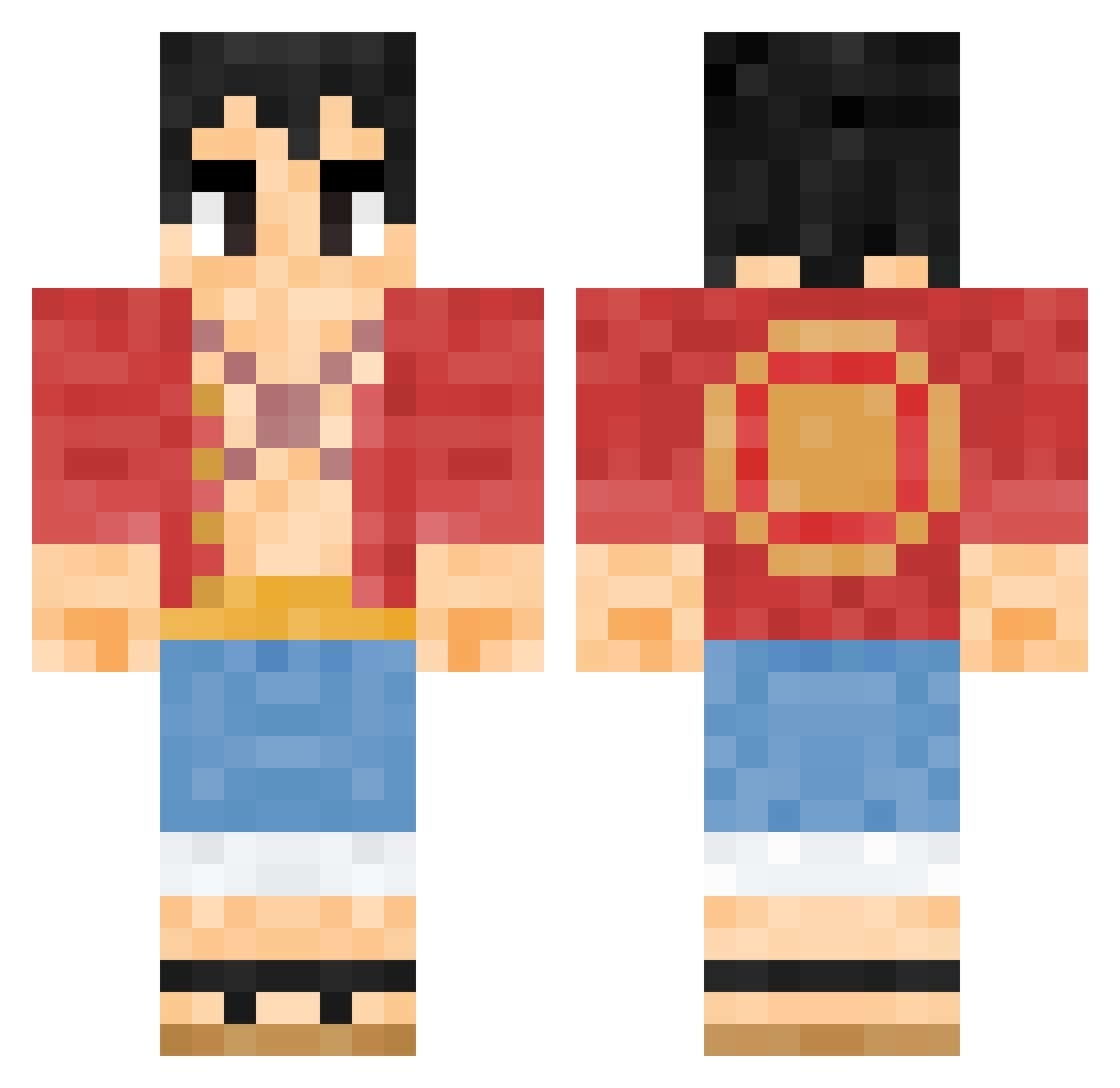 ddb_ Minecraft skin, front and back view