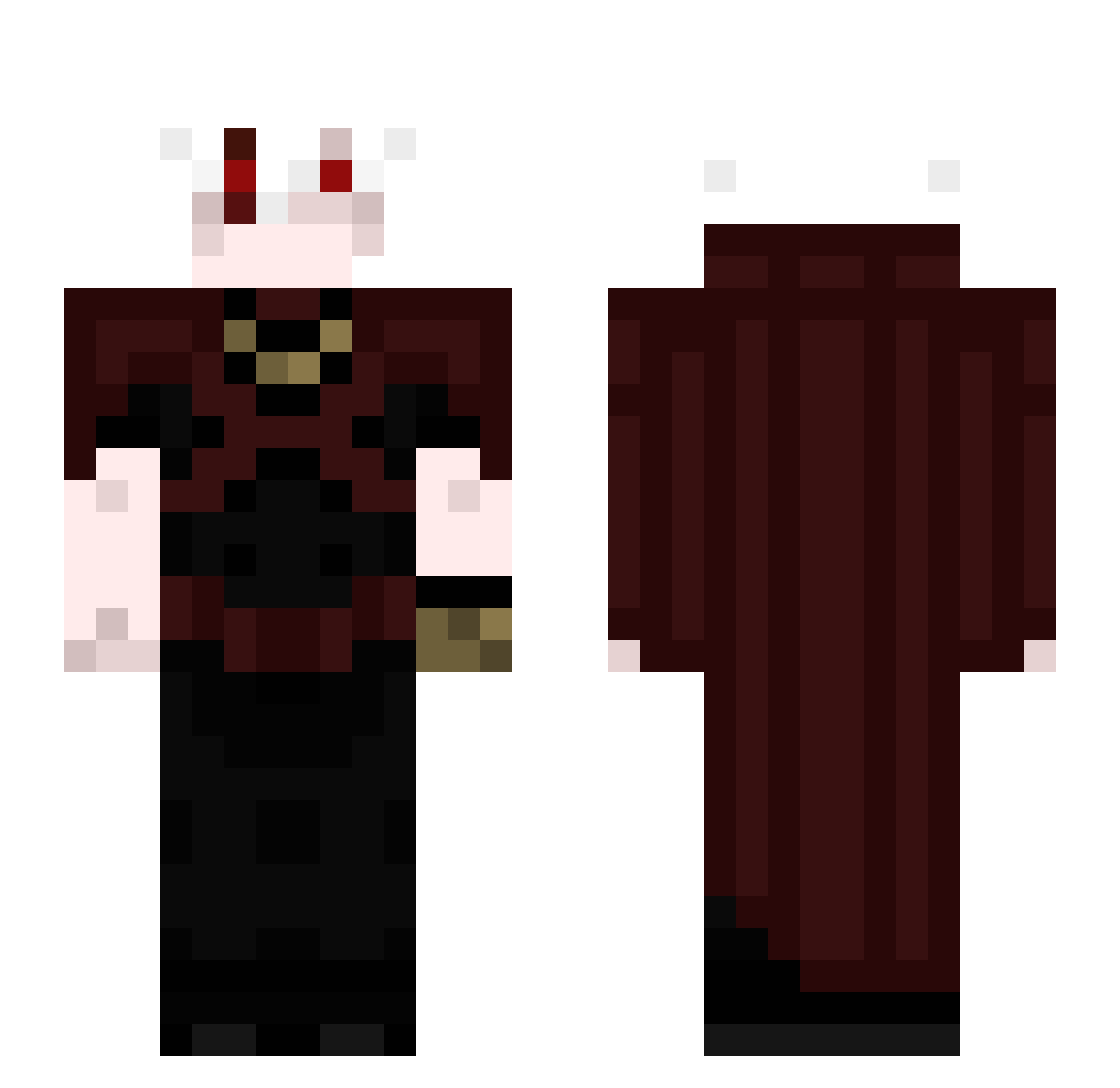 2D_Lyfe Minecraft skin, front and back view