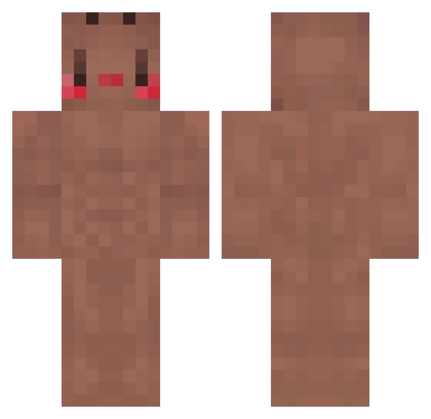 Woop____________ Minecraft skin, front and back view