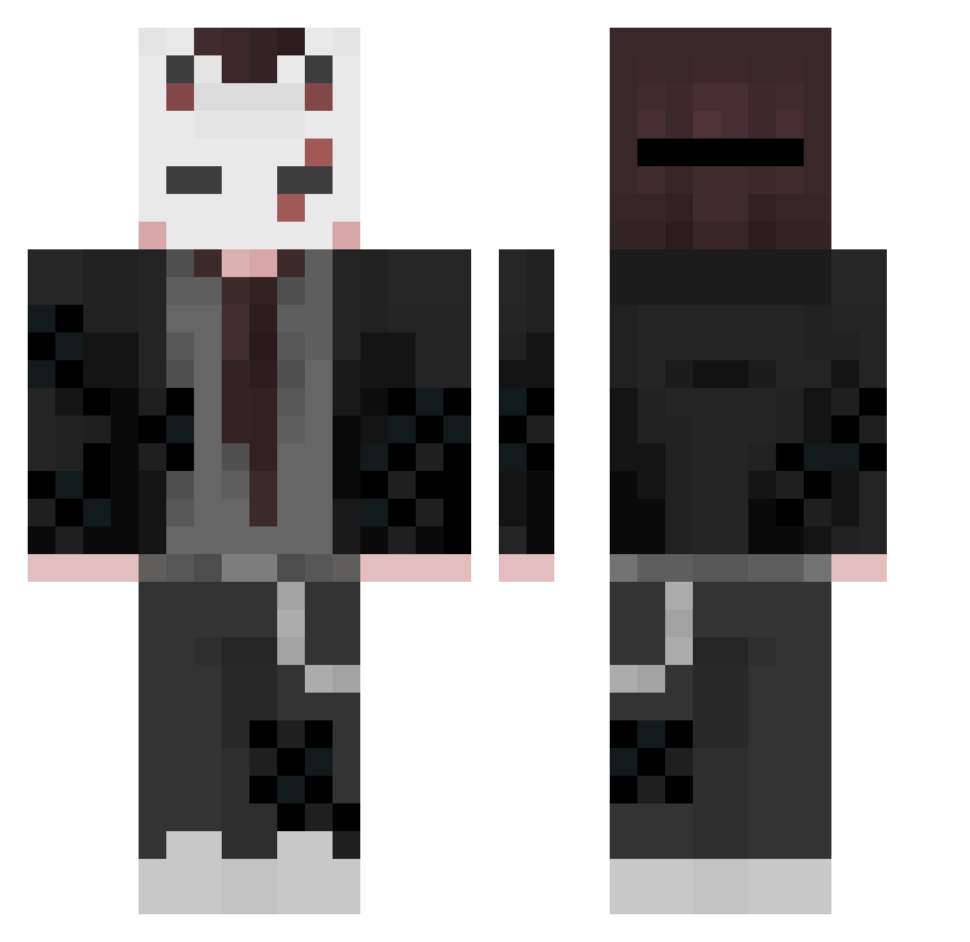 fabr1h Minecraft skin, front and back view