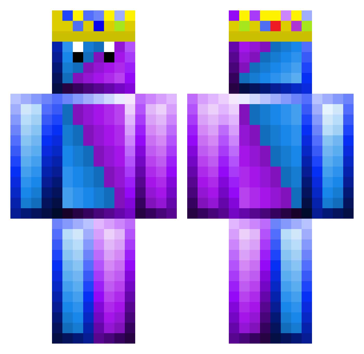 SilverDrago11 Minecraft skin, front and back view
