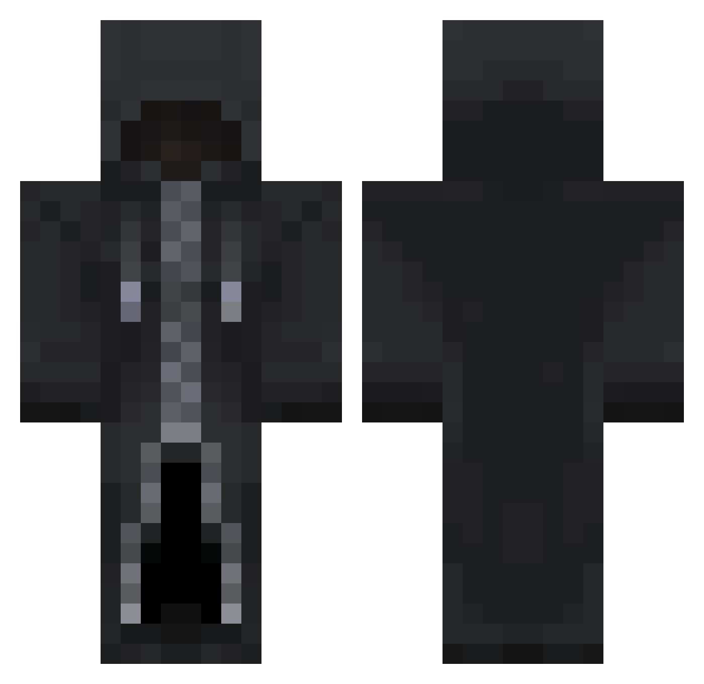 RagingRamune Minecraft skin, front and back view