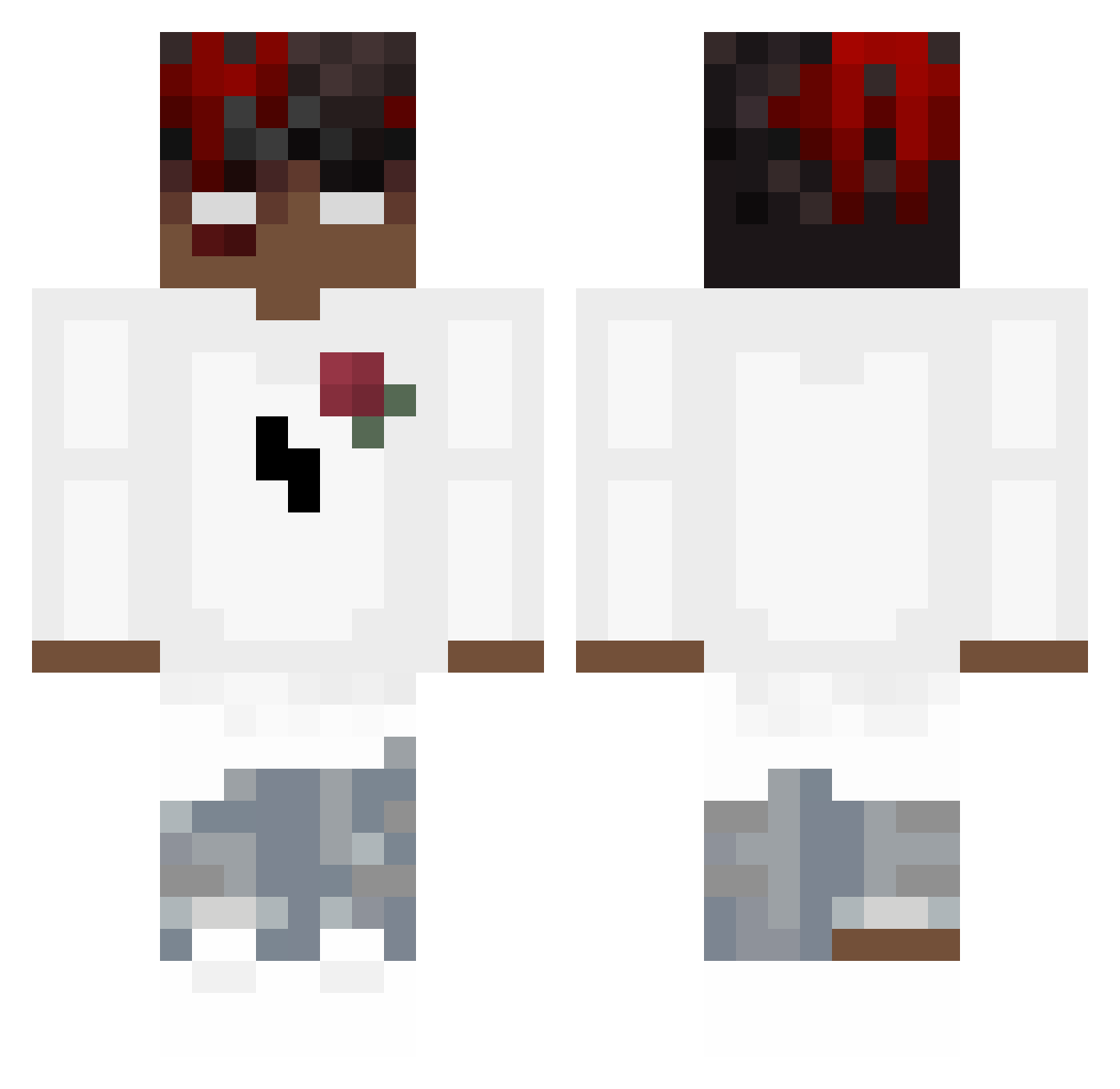 AREKghoust05 Minecraft skin, front and back view