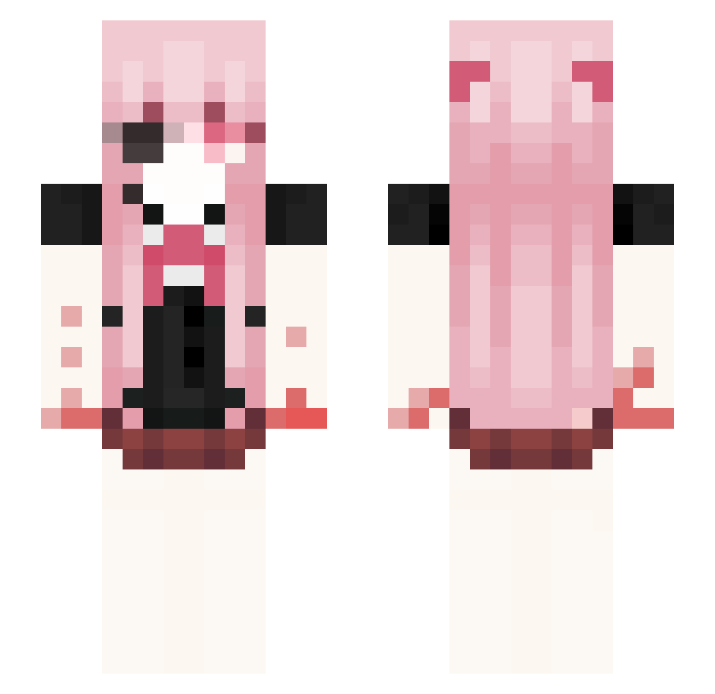 ukiyokotsu Minecraft skin, front and back view