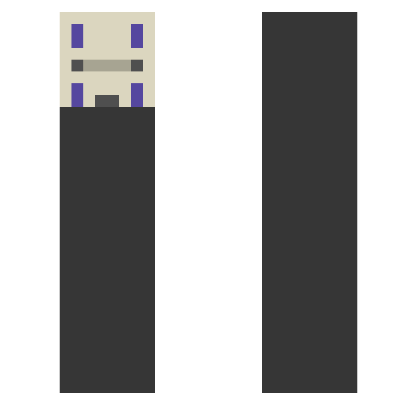 Menchelke Minecraft skin, front and back view