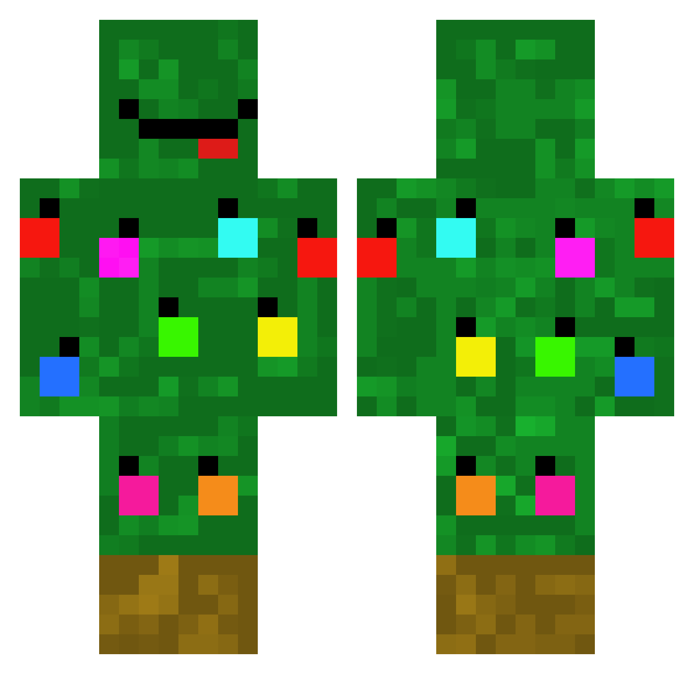 OBAMA28 Minecraft skin, front and back view