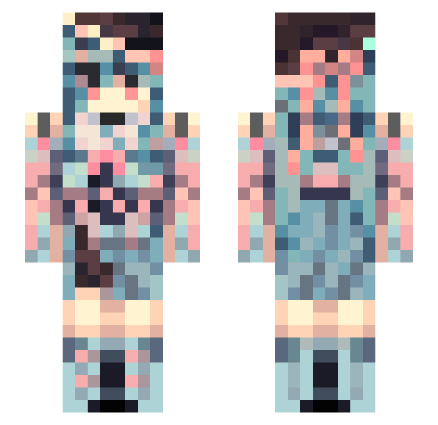 White_Yv2213 Minecraft skin, front and back view