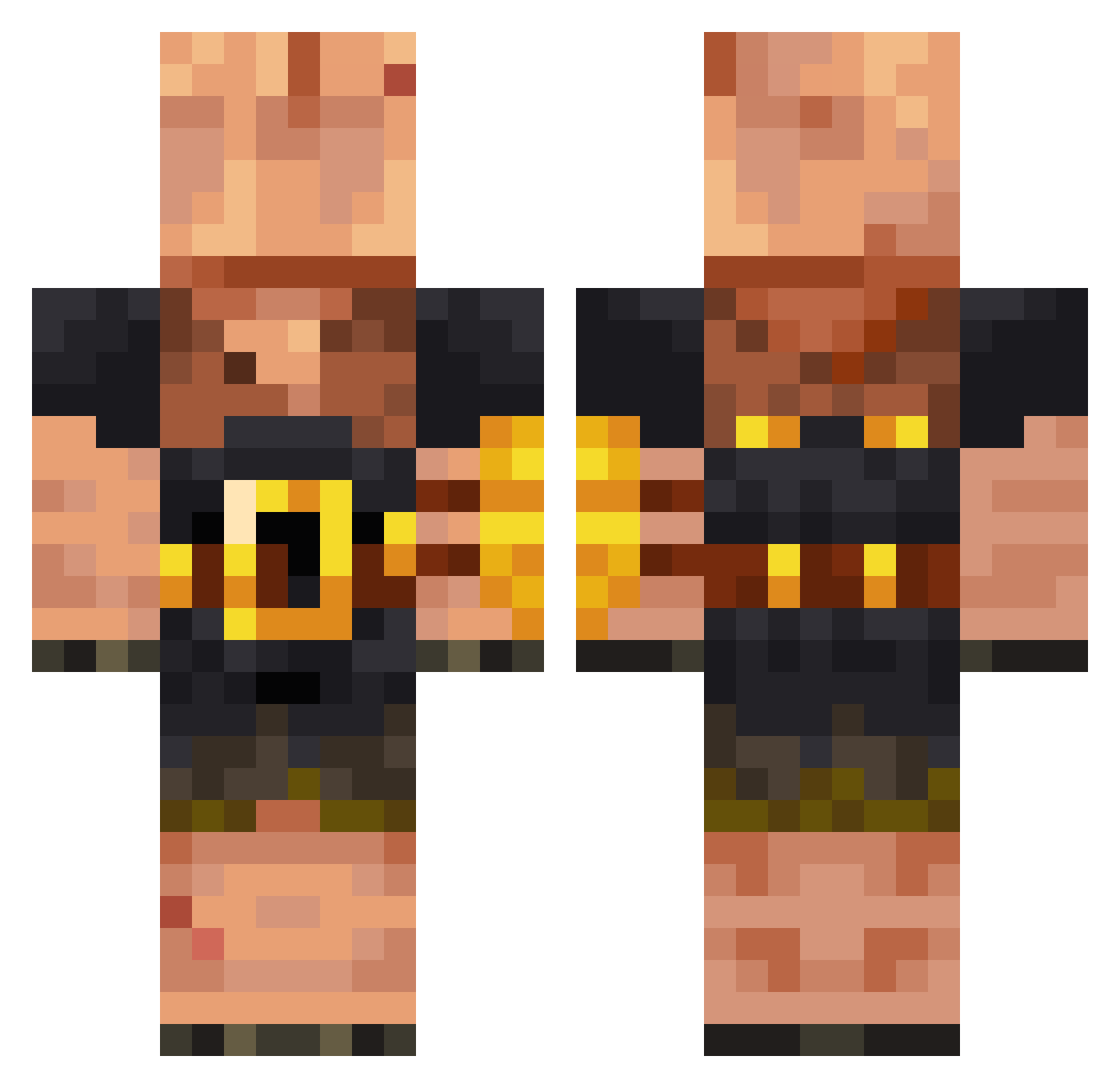 veselushka333 Minecraft skin, front and back view