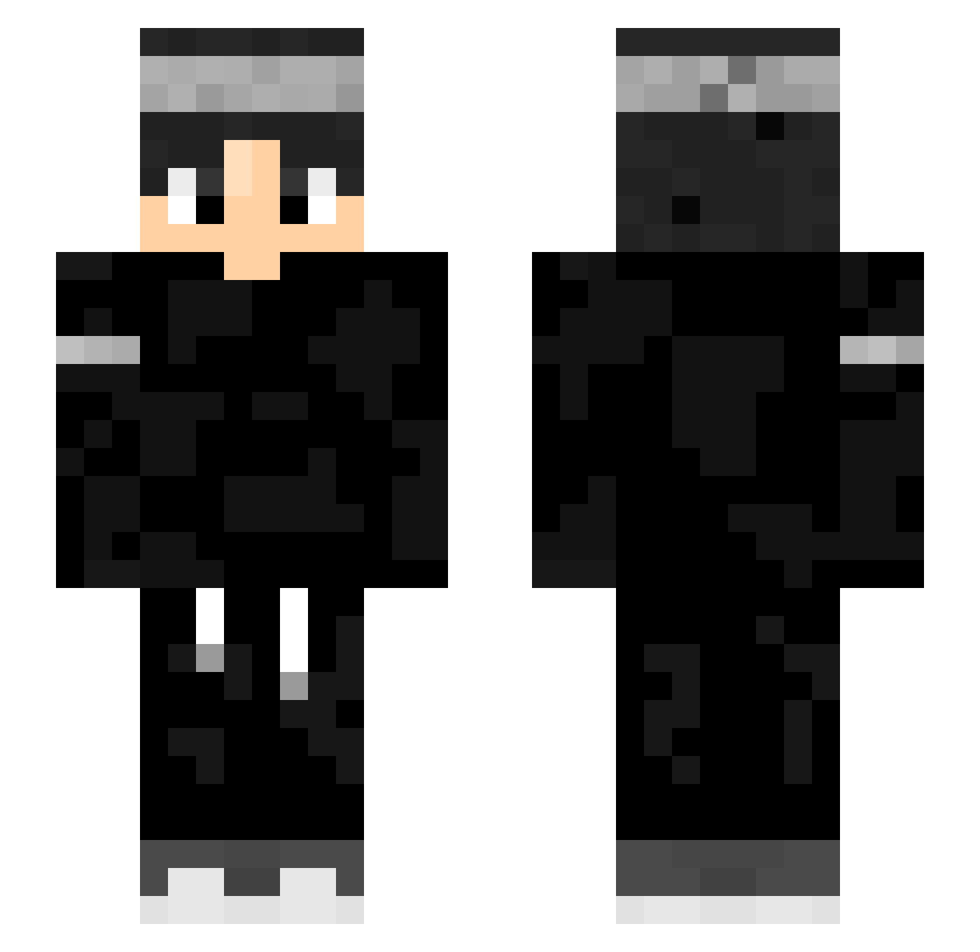 qMoye Minecraft skin, front and back view