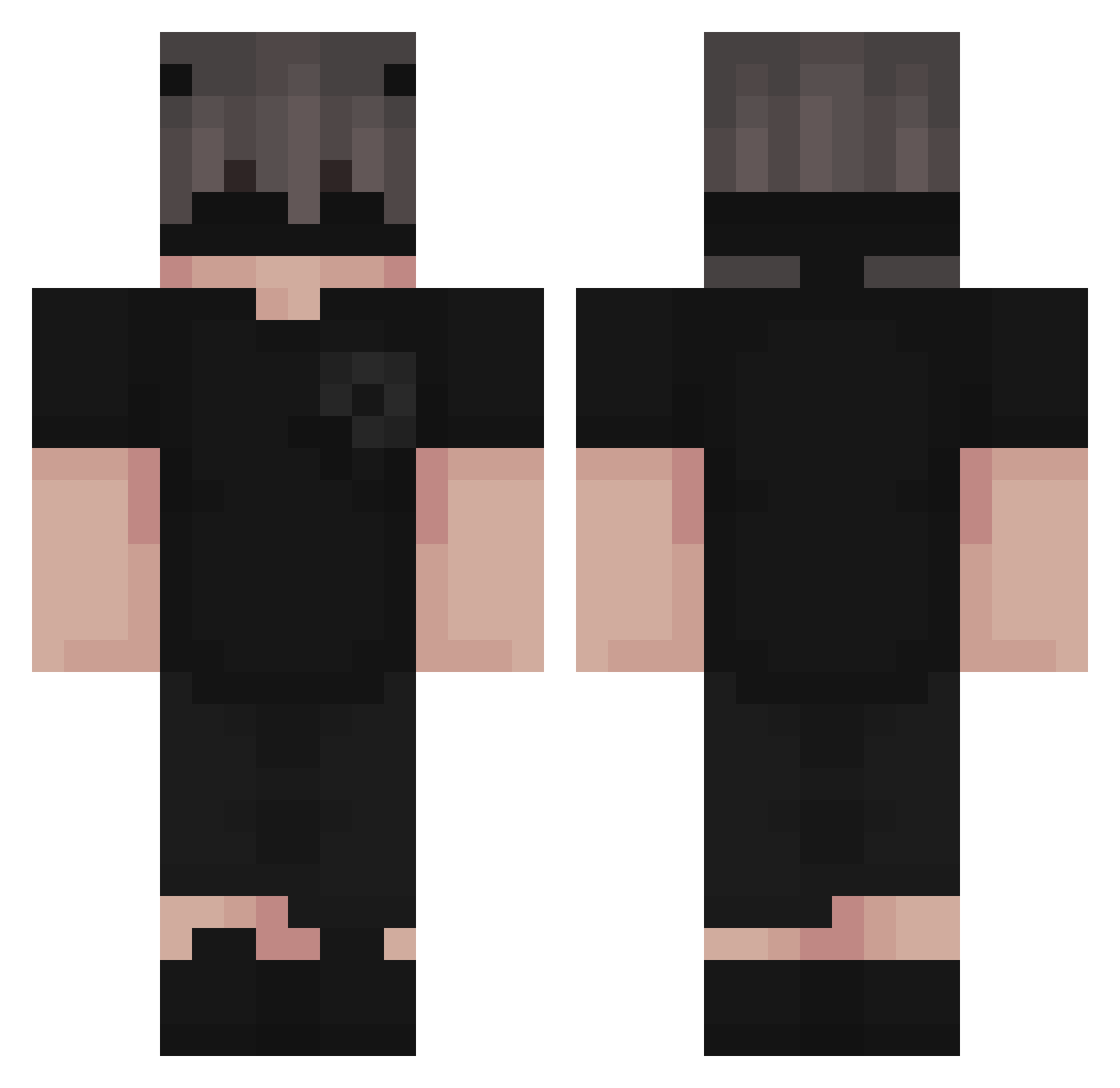 spannermonkey Minecraft skin, front and back view