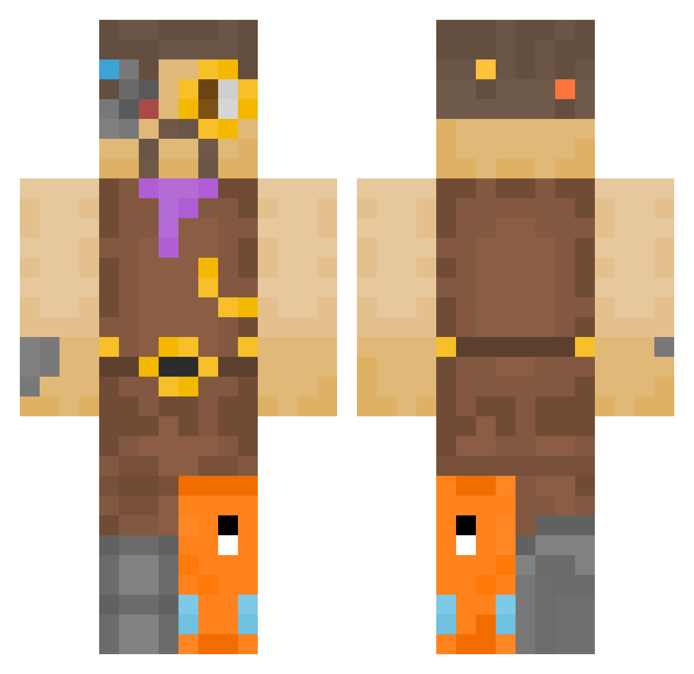 Halsi_ Minecraft skin, front and back view