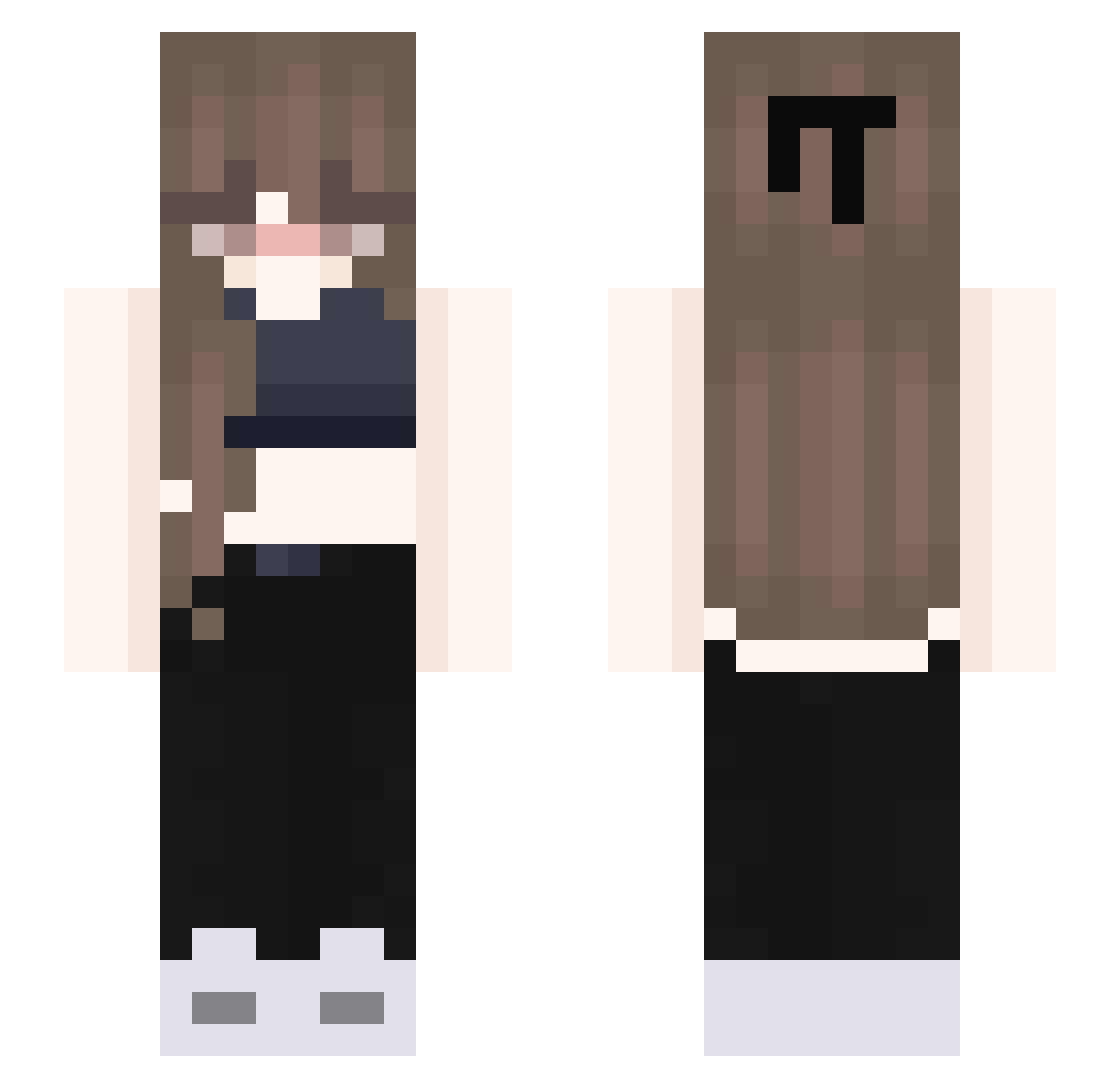 thebestqueeninsa Minecraft skin, front and back view