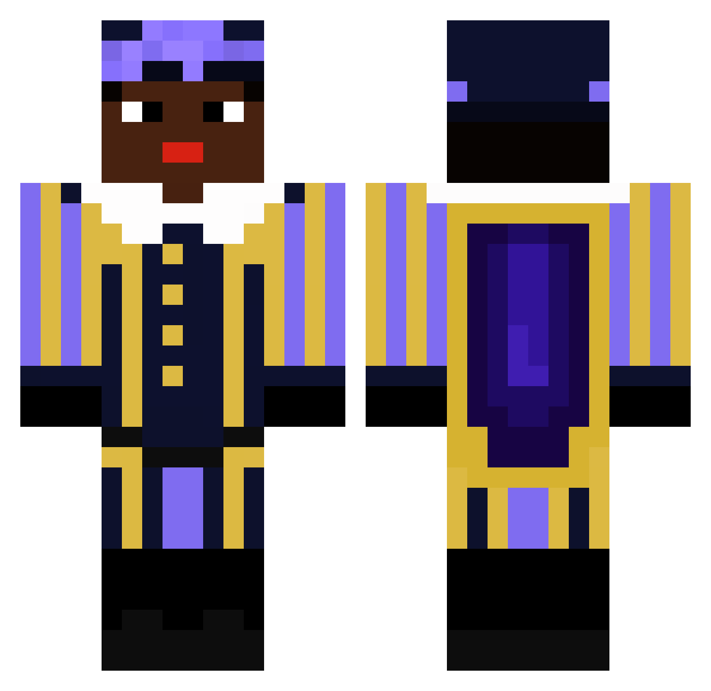 Opgelost Minecraft skin, front and back view