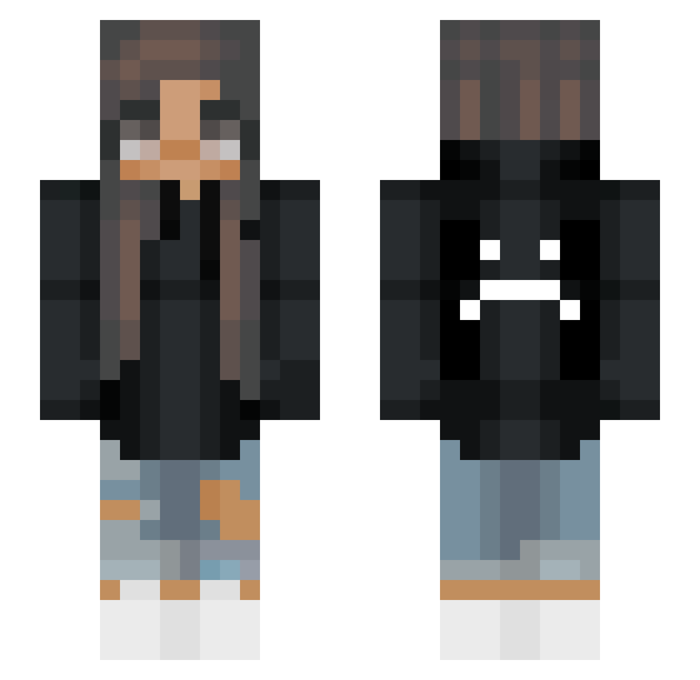 whoissaq Minecraft skin, front and back view