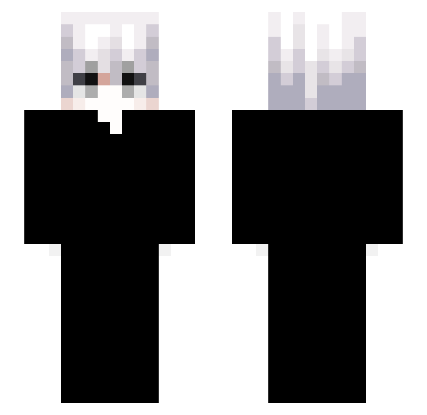 ririonme Minecraft skin, front and back view